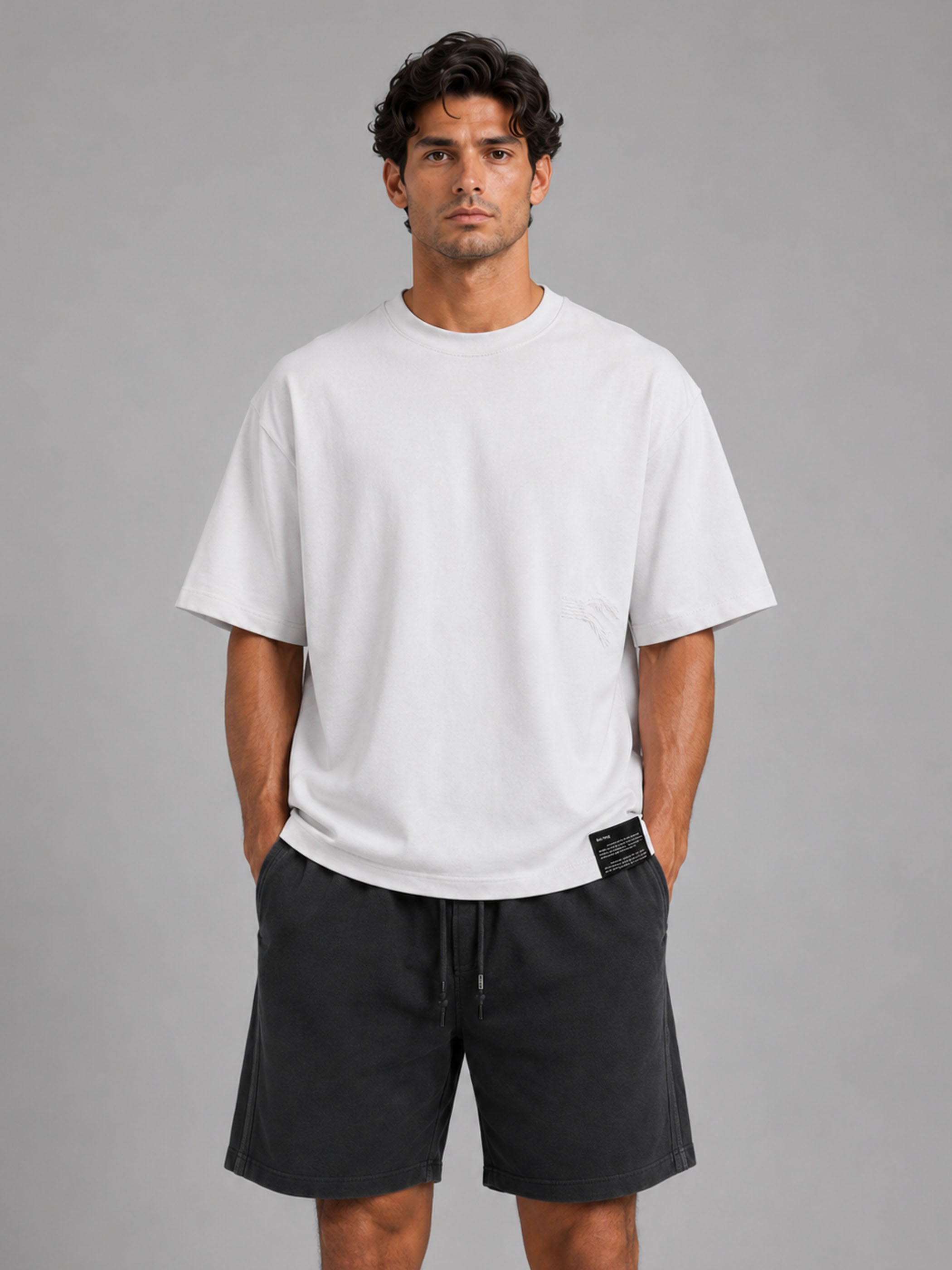 חולצת טישירט קצרה וויב Over Shirt Label גברים