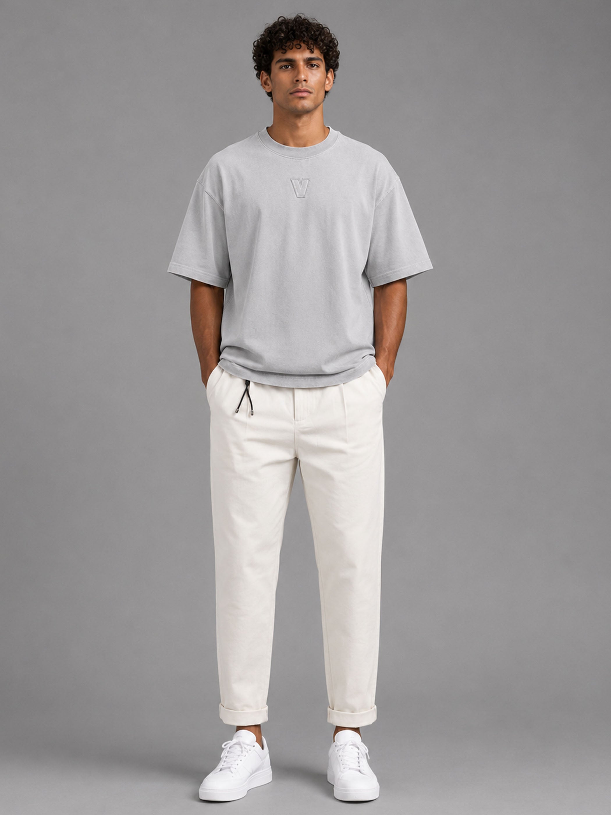 חולצת טישירט קצרה וויב Over Shirt V Logo גברים