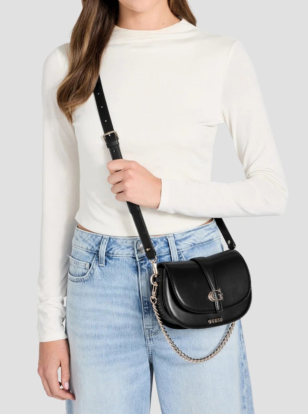 תיק Guess Carrie Mini Flap Crossbody נשים