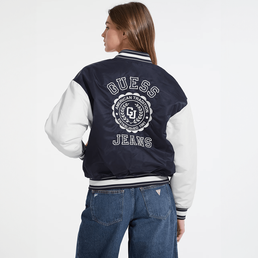 ג'קט Guess Embroidered Varsity נשים