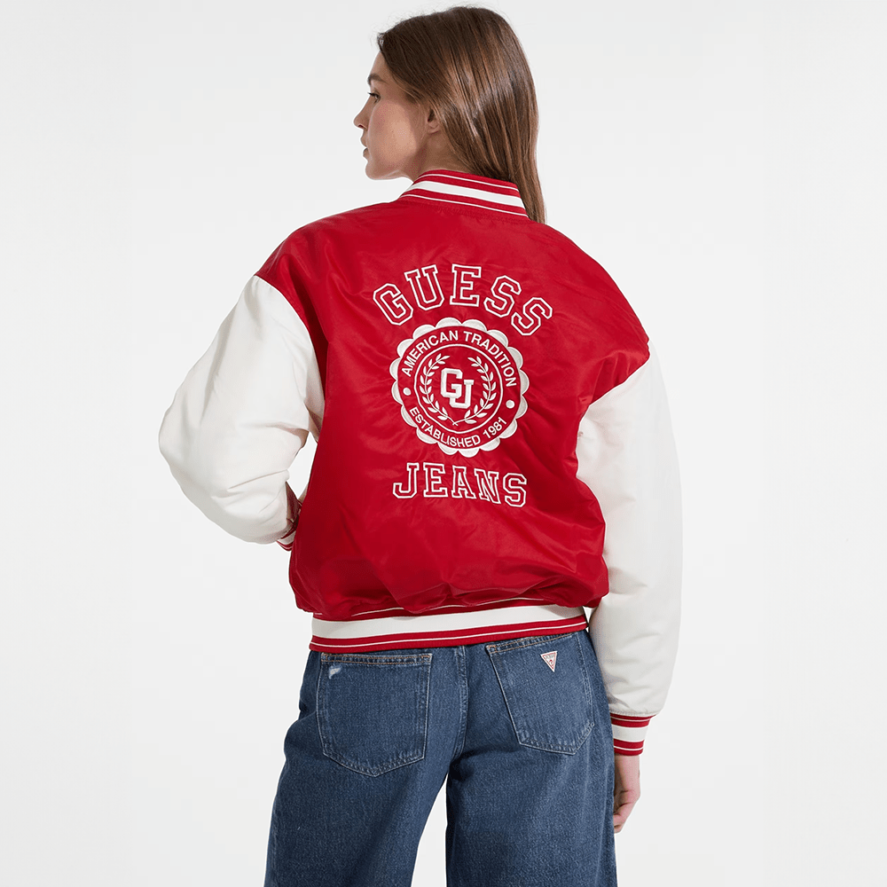 ג'קט Guess Embroidered Varsity נשים