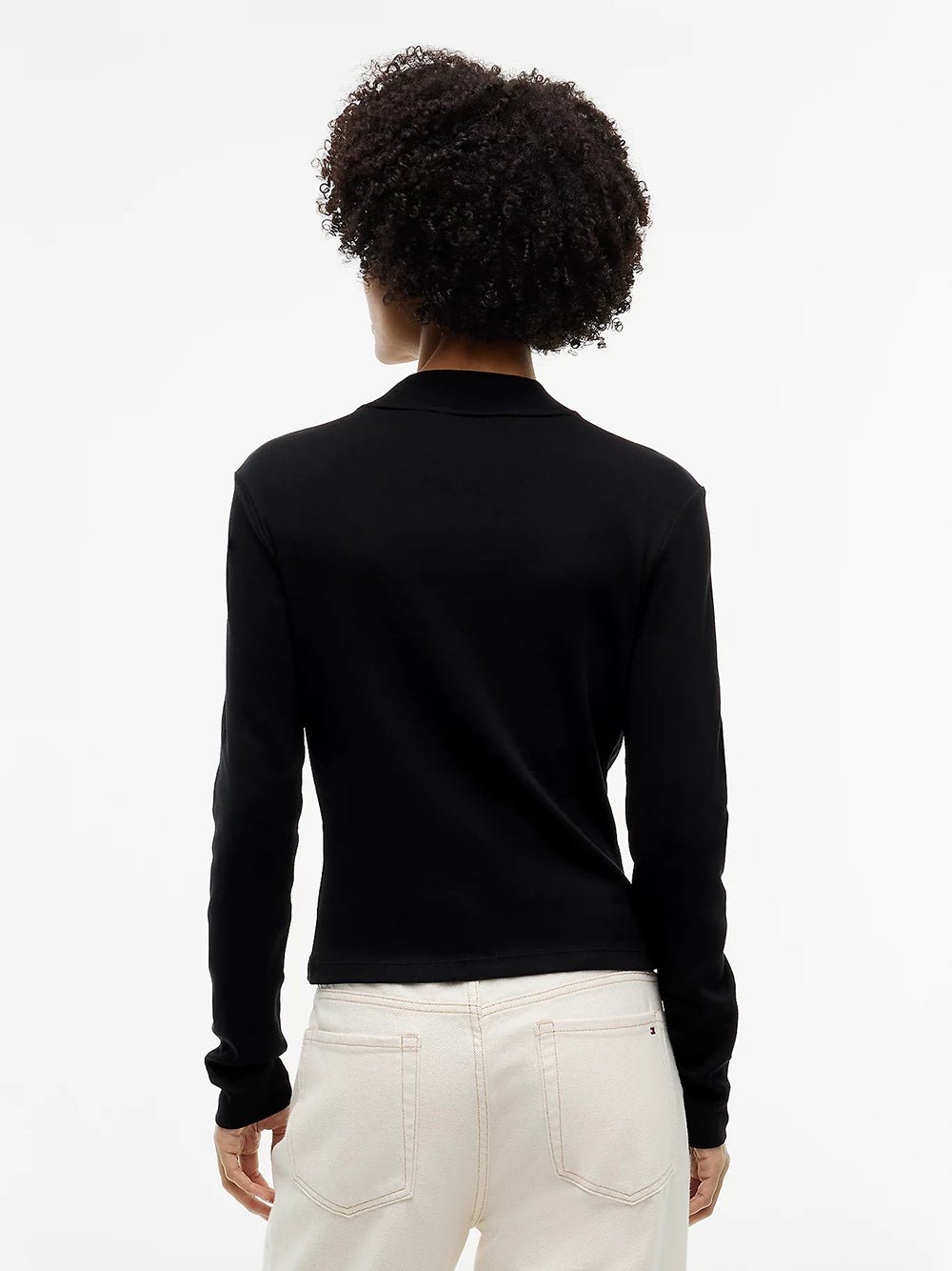 חולצת טישירט ארוכה טומי הילפיגר Slim Mock Neck נשים