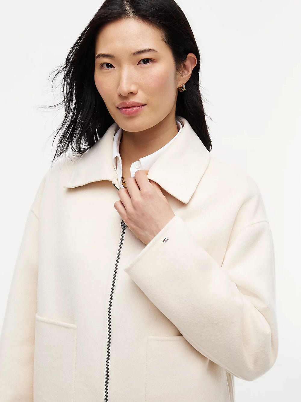 ג'קט טומי הילפיגר Double-Faced Wool Blend Relaxed נשים - thr-WW0WW52915-AEF-XS