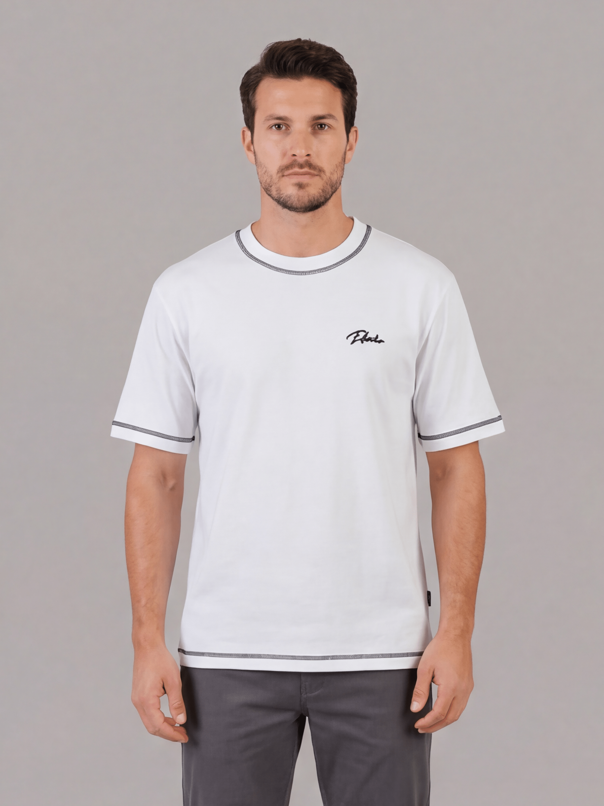 חולצת טישירט קצרה אליקסיר Small Logo & Hand Sewing גברים