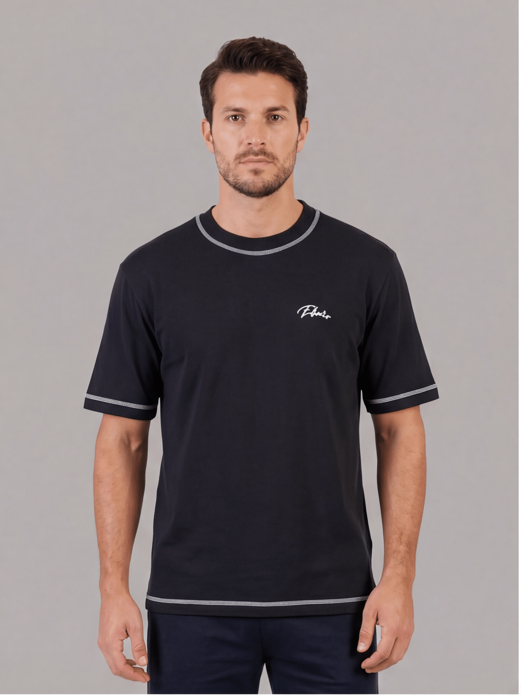 חולצת טישירט קצרה אליקסיר Small Logo & Hand Sewing גברים