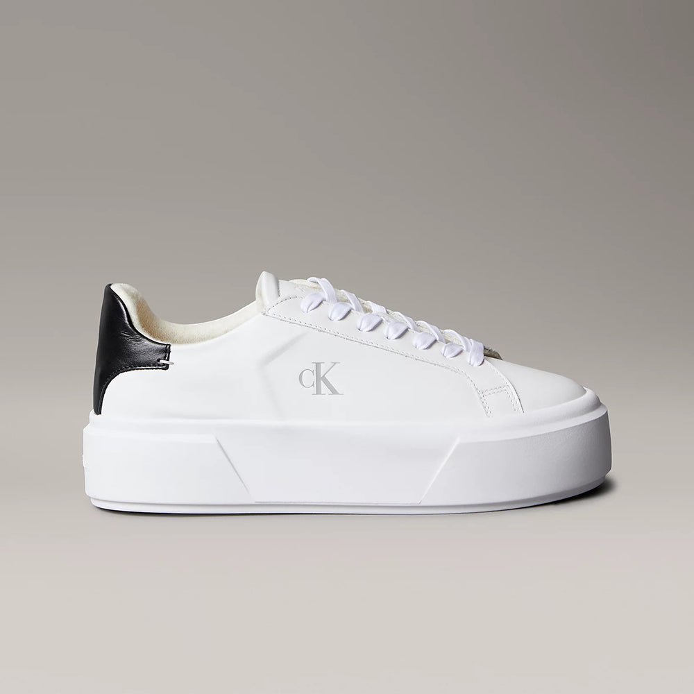 נעלי קלווין קליין Leather Signature Logo Platform Trainers נשים