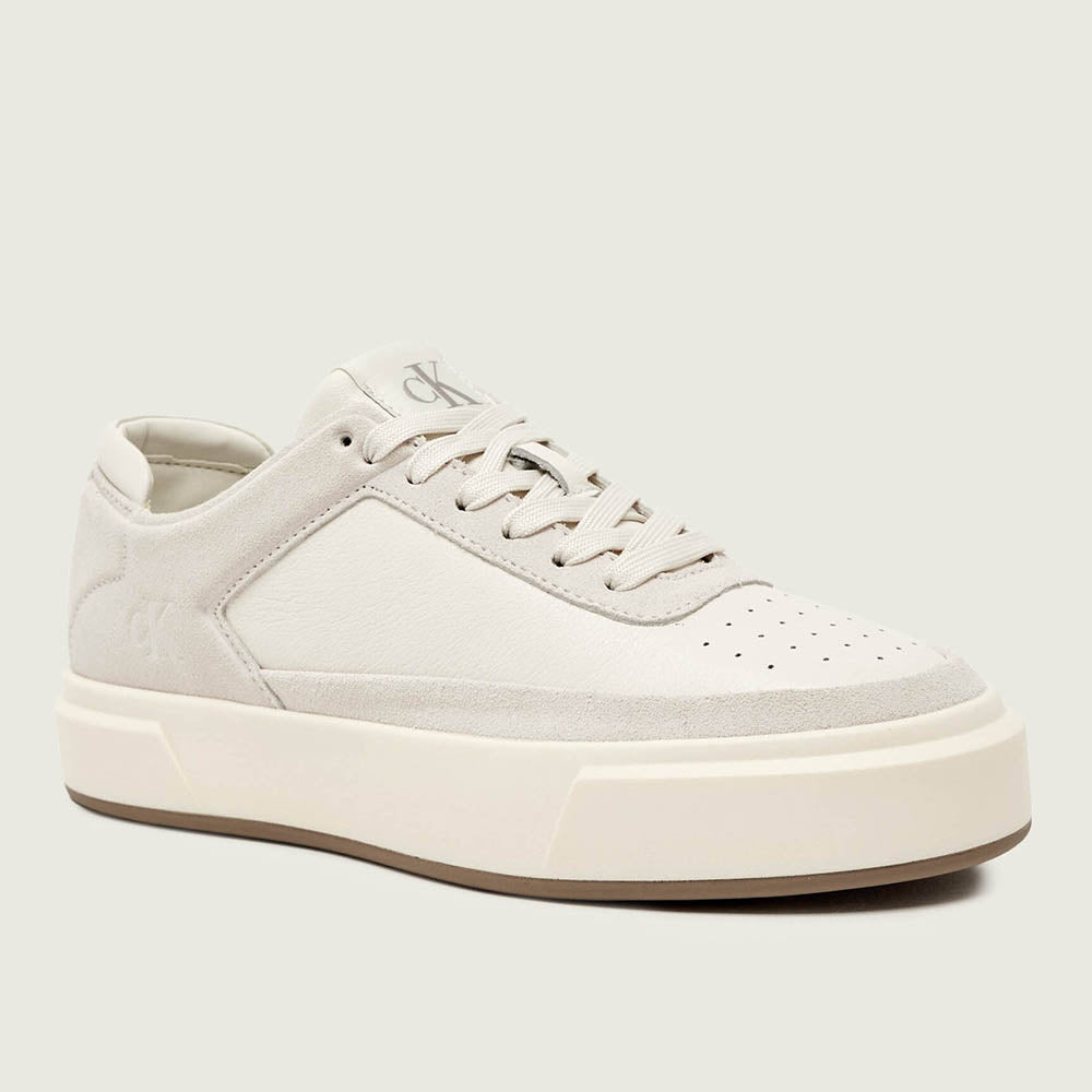 נעלי קלווין קליין Leather and Suede Signature Trainers נשים