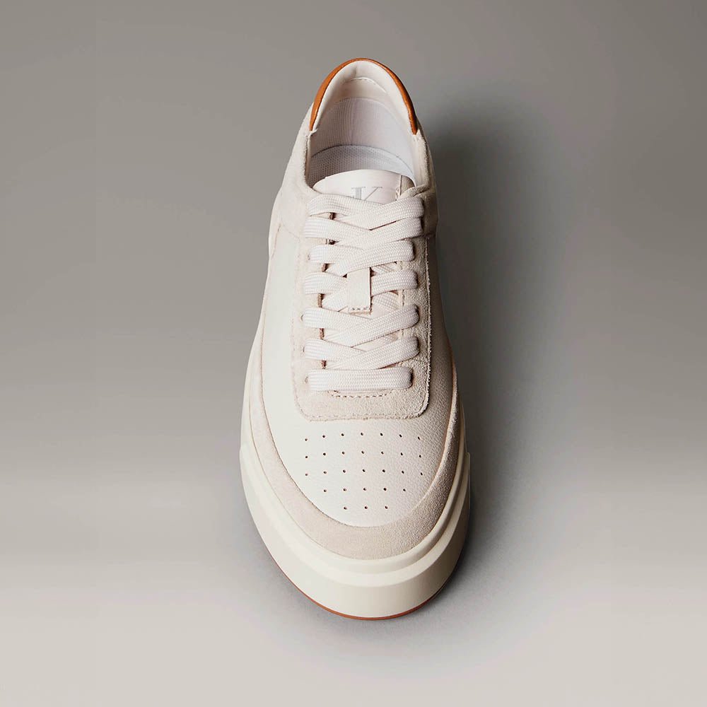 נעלי קלווין קליין Leather and Suede Signature Trainers נשים