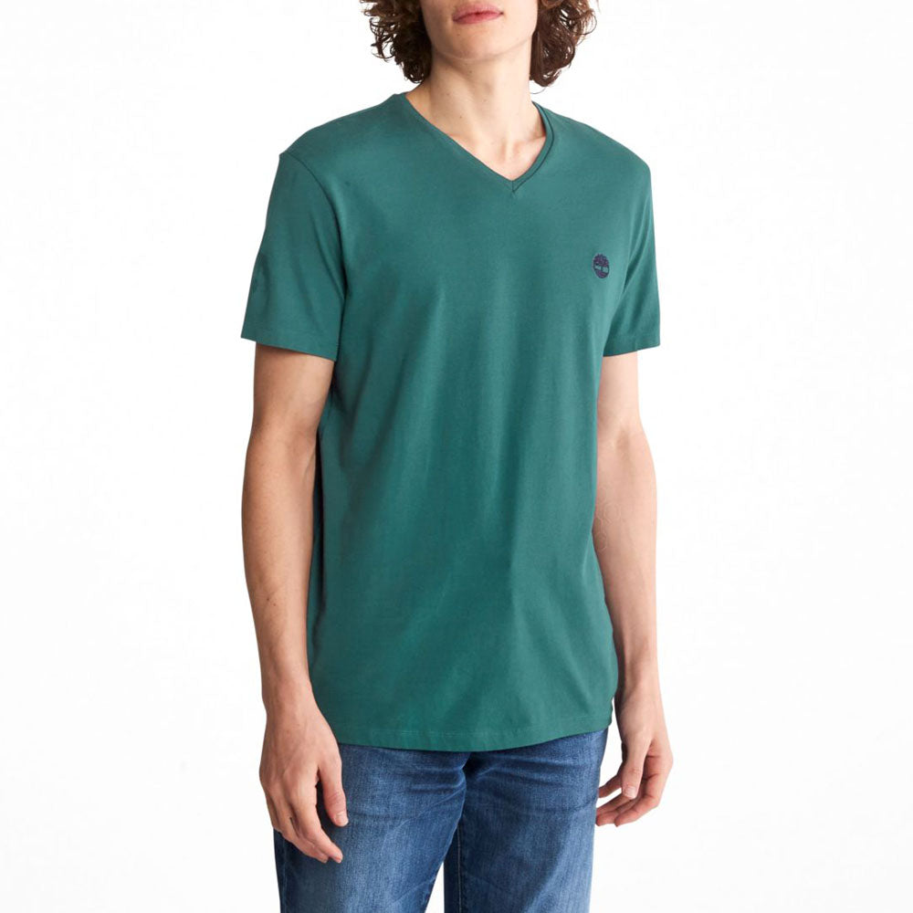 חולצת טישרט טימברלנד קצרה Dunstan River V-Neck Tee גברים