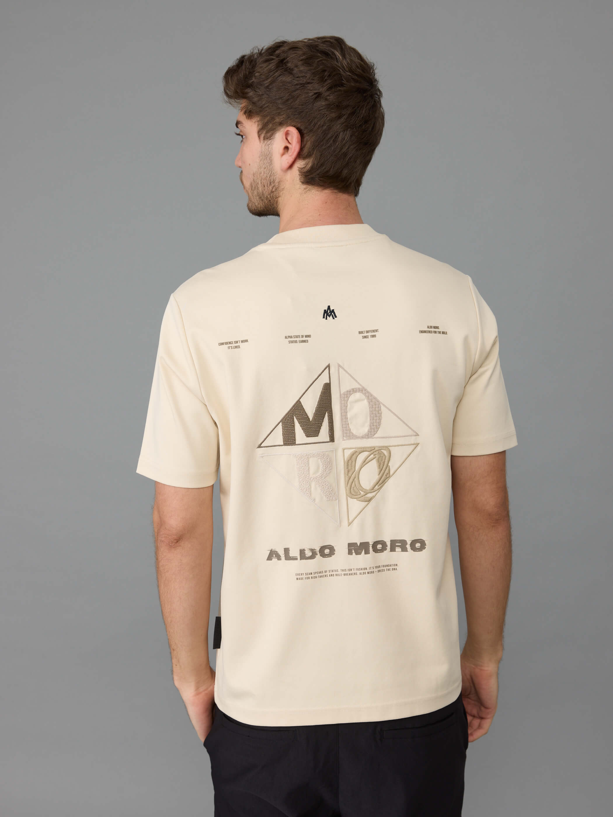 חולצת טישירט קצרה אלדו מורו Embroidered Rhombus גברים