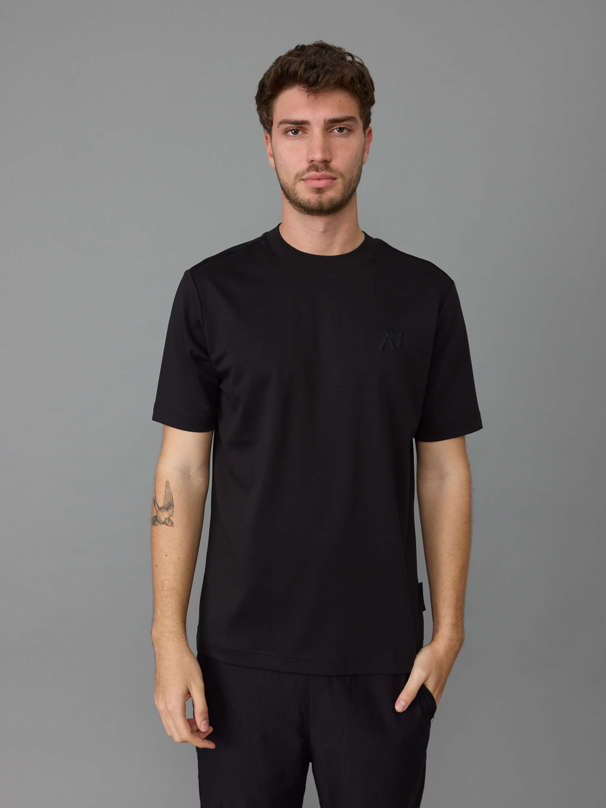חולצת טישירט קצרה אלדו מורו Back Embroidered Logo גברים