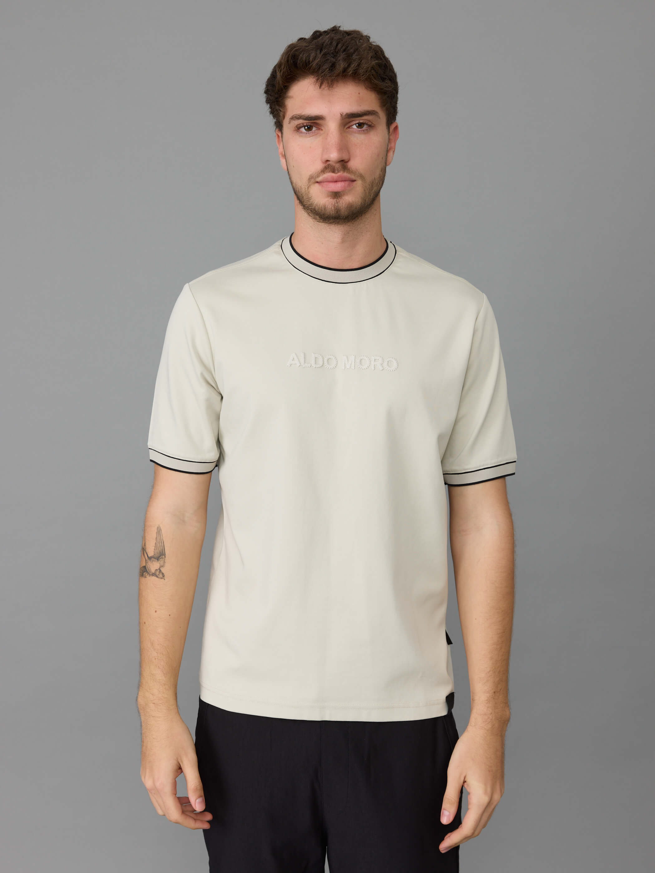 חולצת טישירט קצרה אלדו מורו Strip Collar גברים