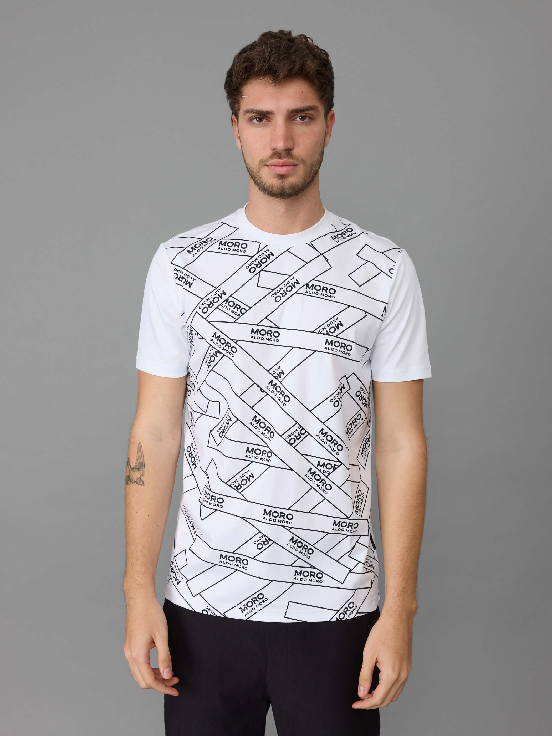 חולצת טישירט קצרה אלדו מורו Strip Print גברים