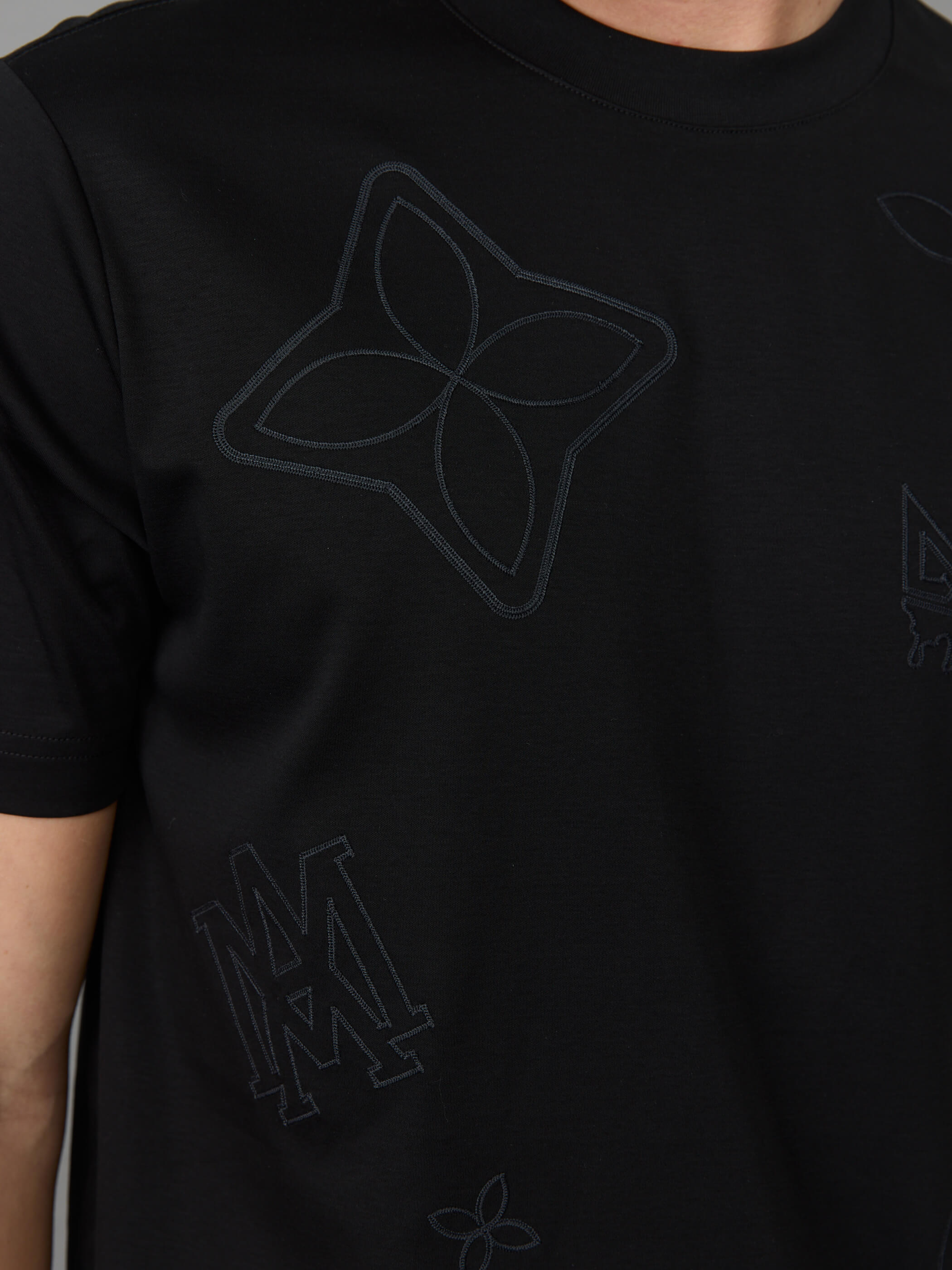 חולצת טישירט קצרה אלדו מורו Embroidery Logo And Flower גברים