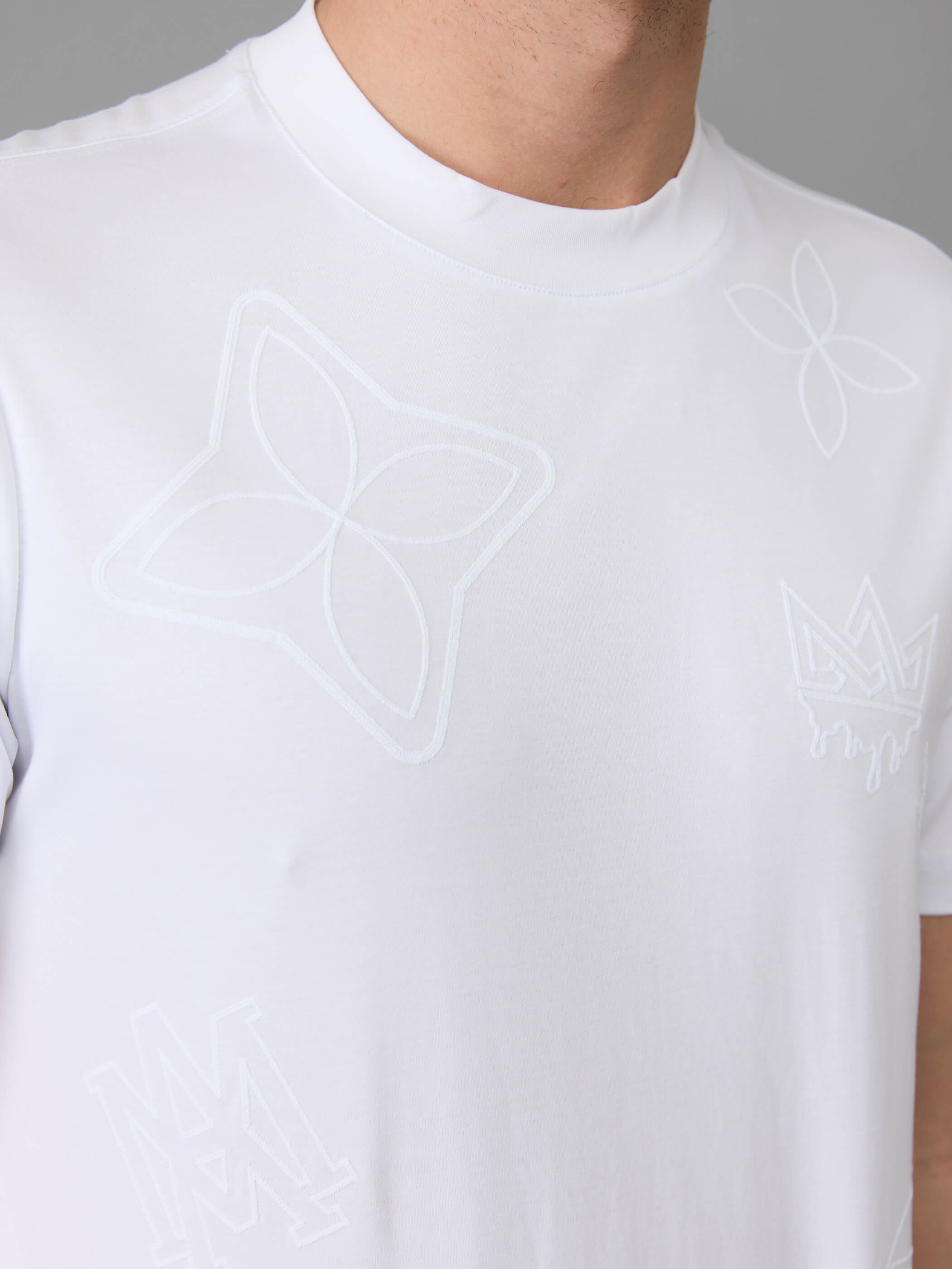 חולצת טישירט קצרה אלדו מורו Embroidery Logo And Flower גברים