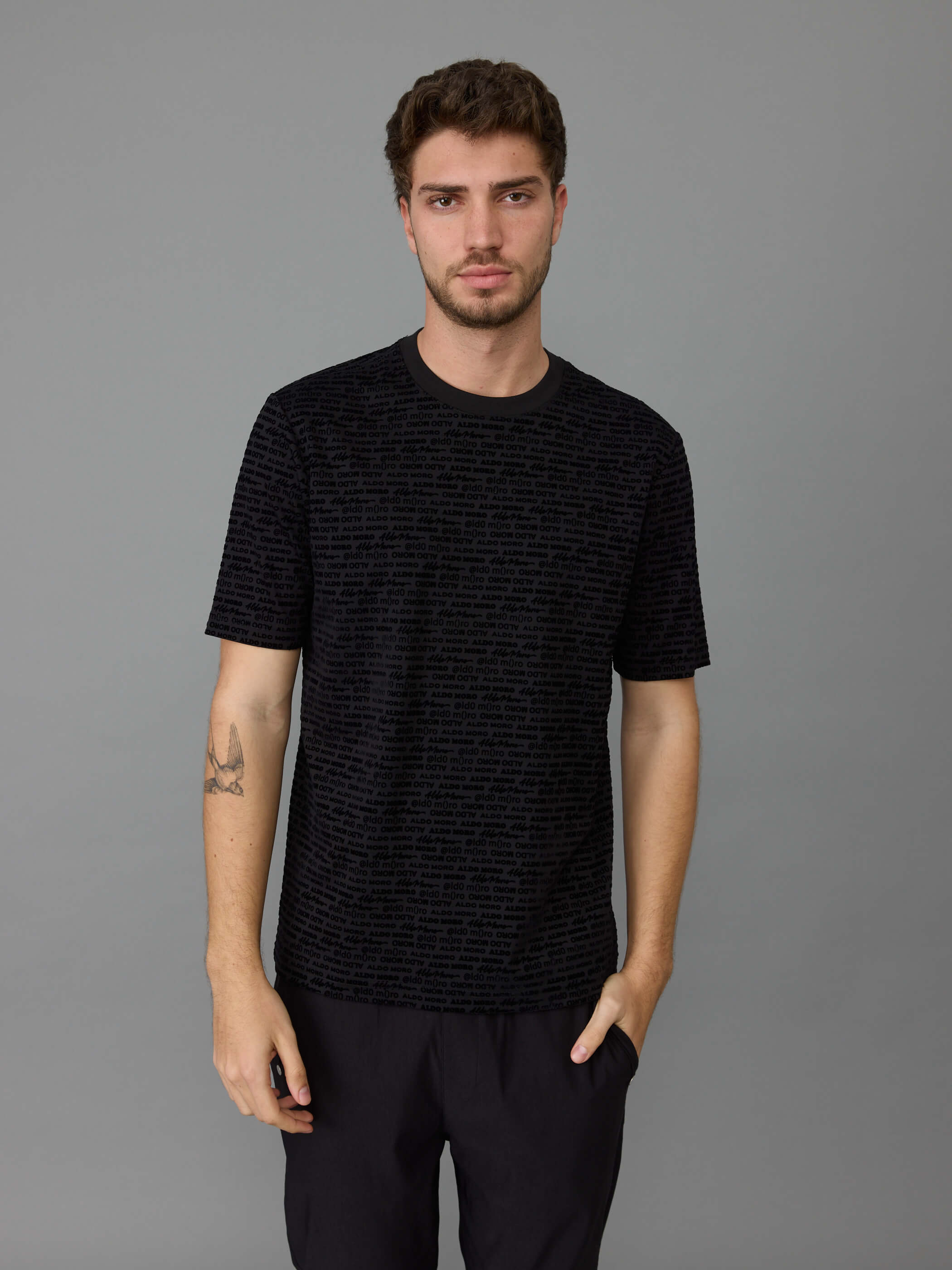 חולצת טישירט קצרה אלדו מורו All Over Logo גברים