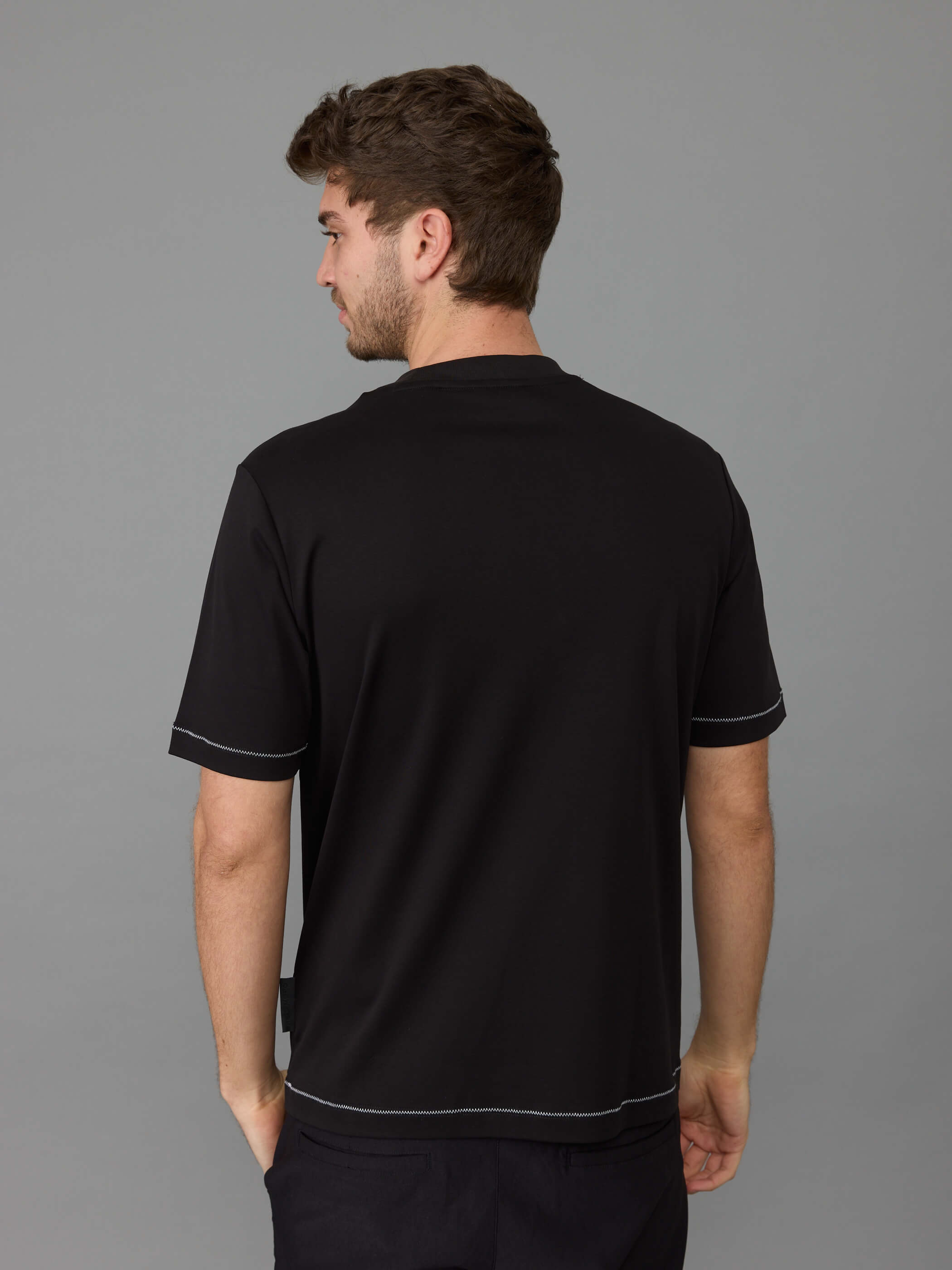 חולצת טישירט קצרה אלדו מורו Label Collar גברים