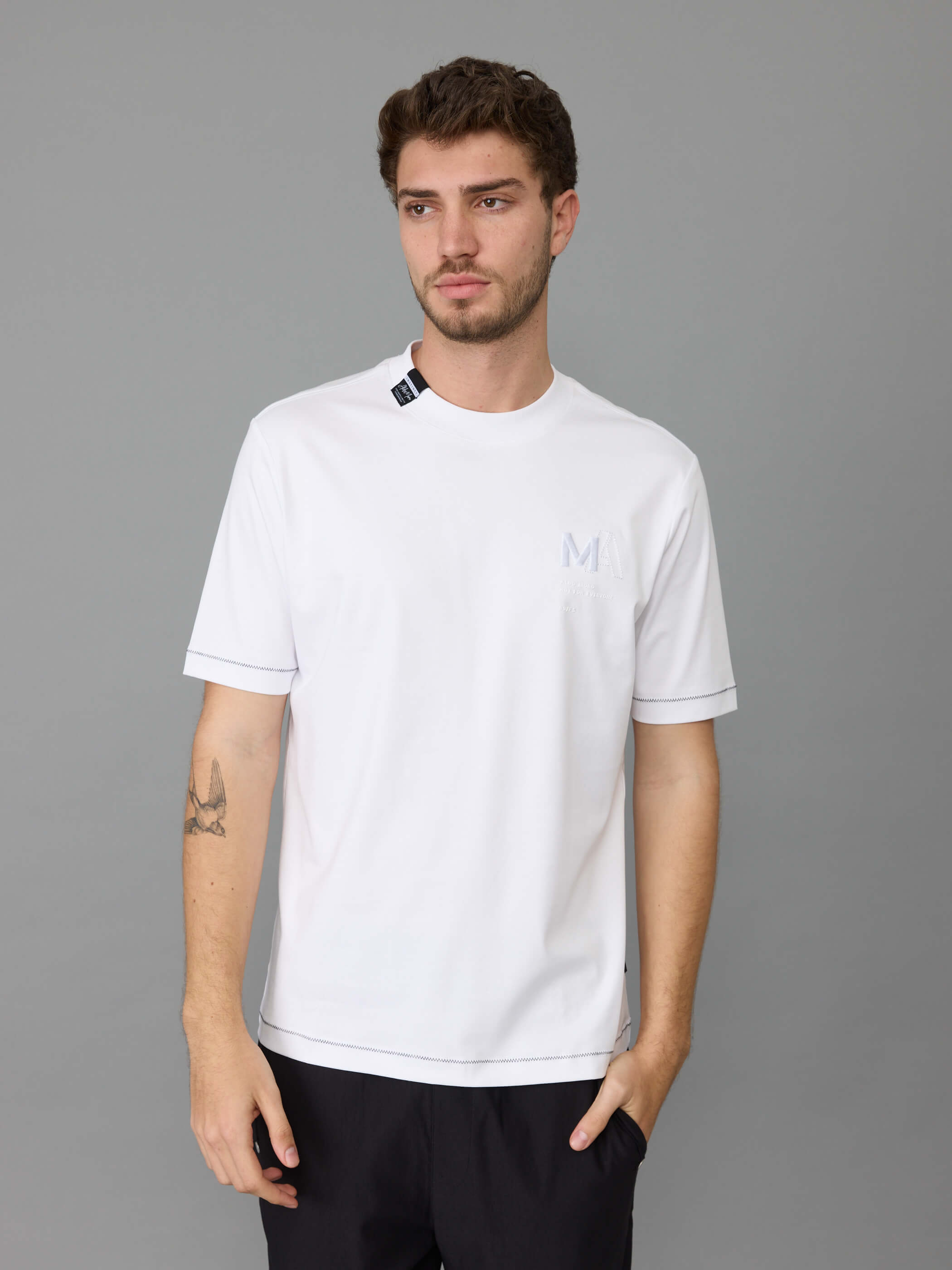 חולצת טישירט קצרה אלדו מורו Label Collar גברים