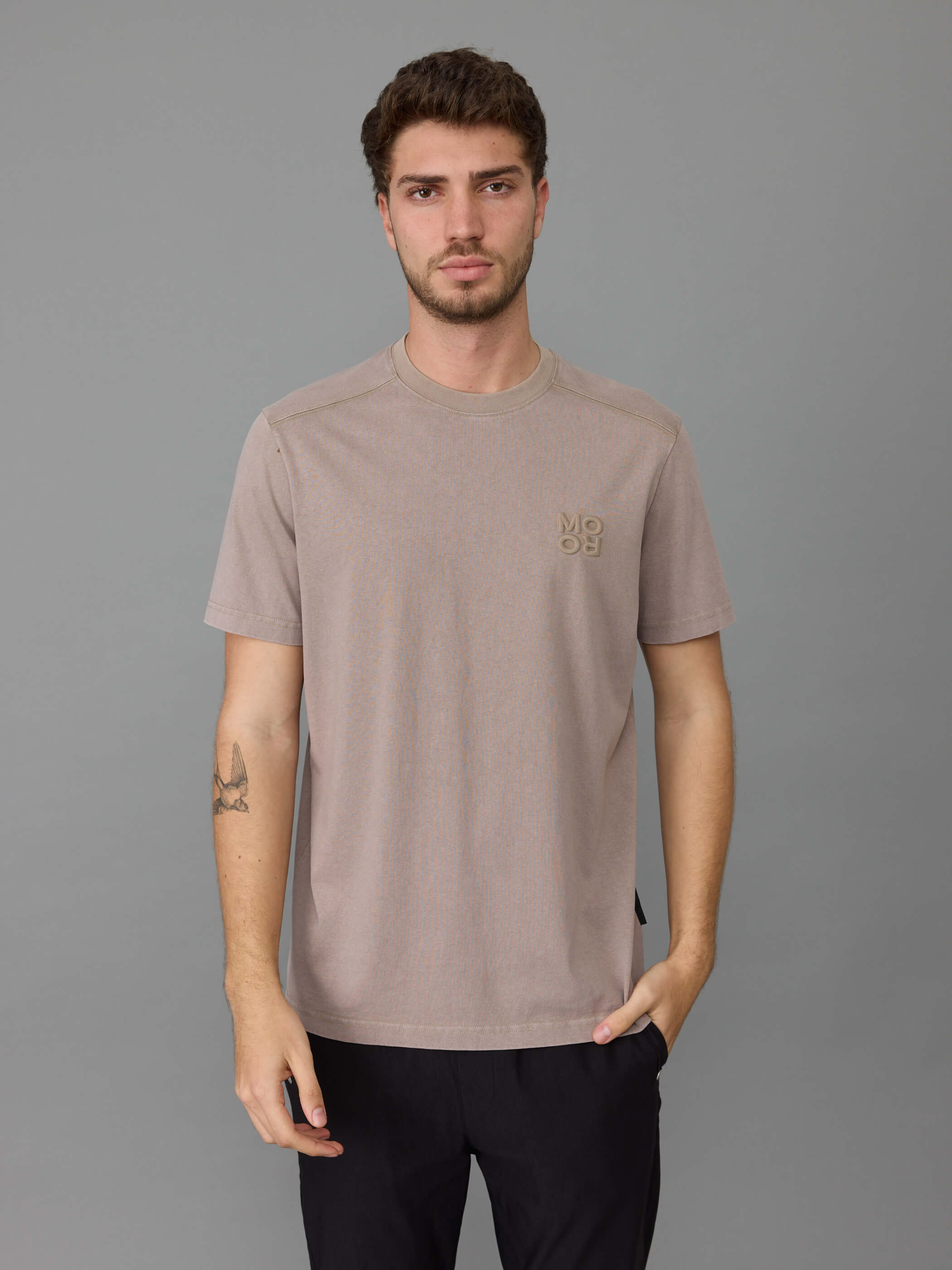 חולצת טישירט קצרה אלדו מורו Velvet Logo גברים