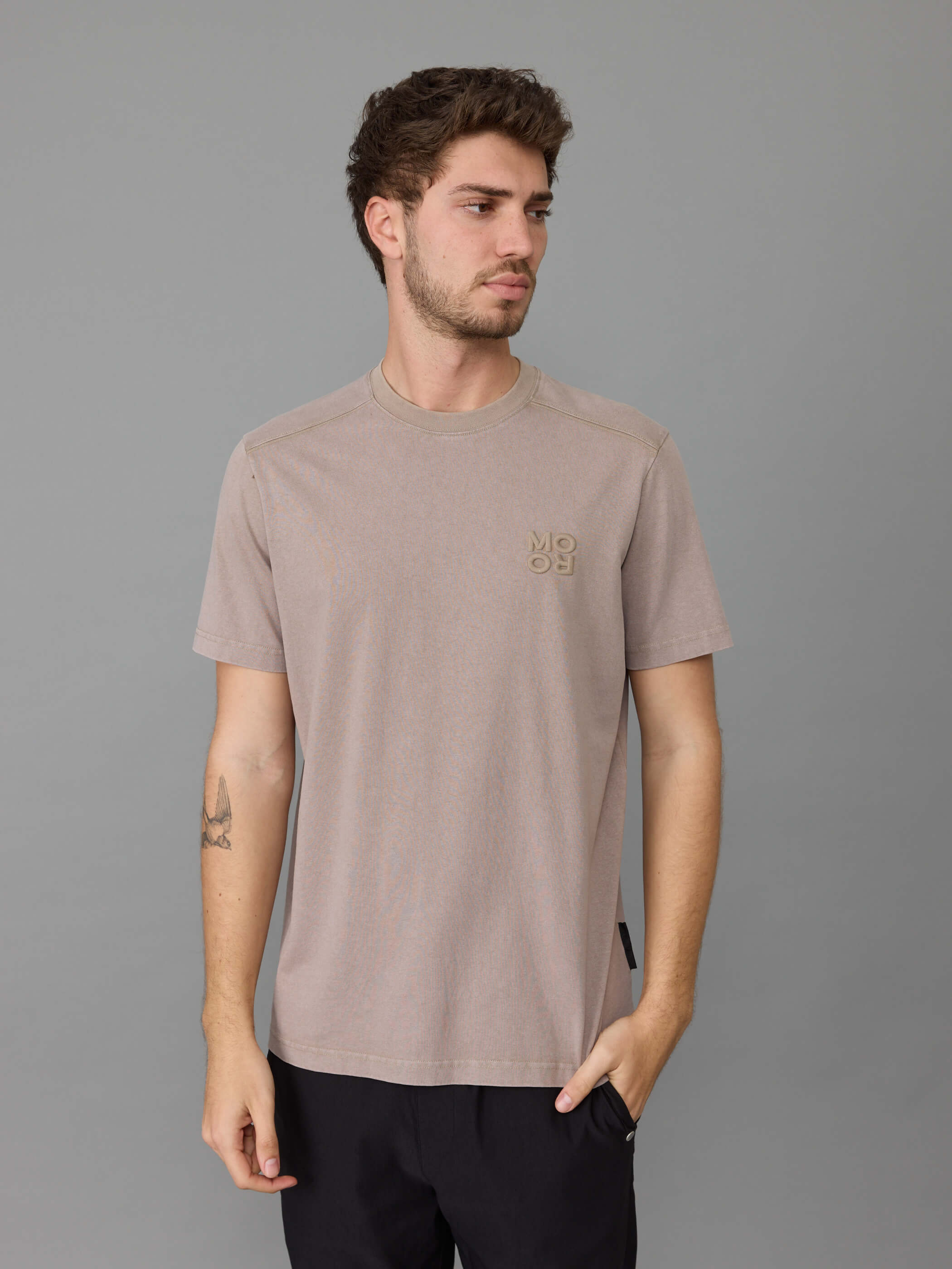 חולצת טישירט קצרה אלדו מורו Velvet Logo גברים