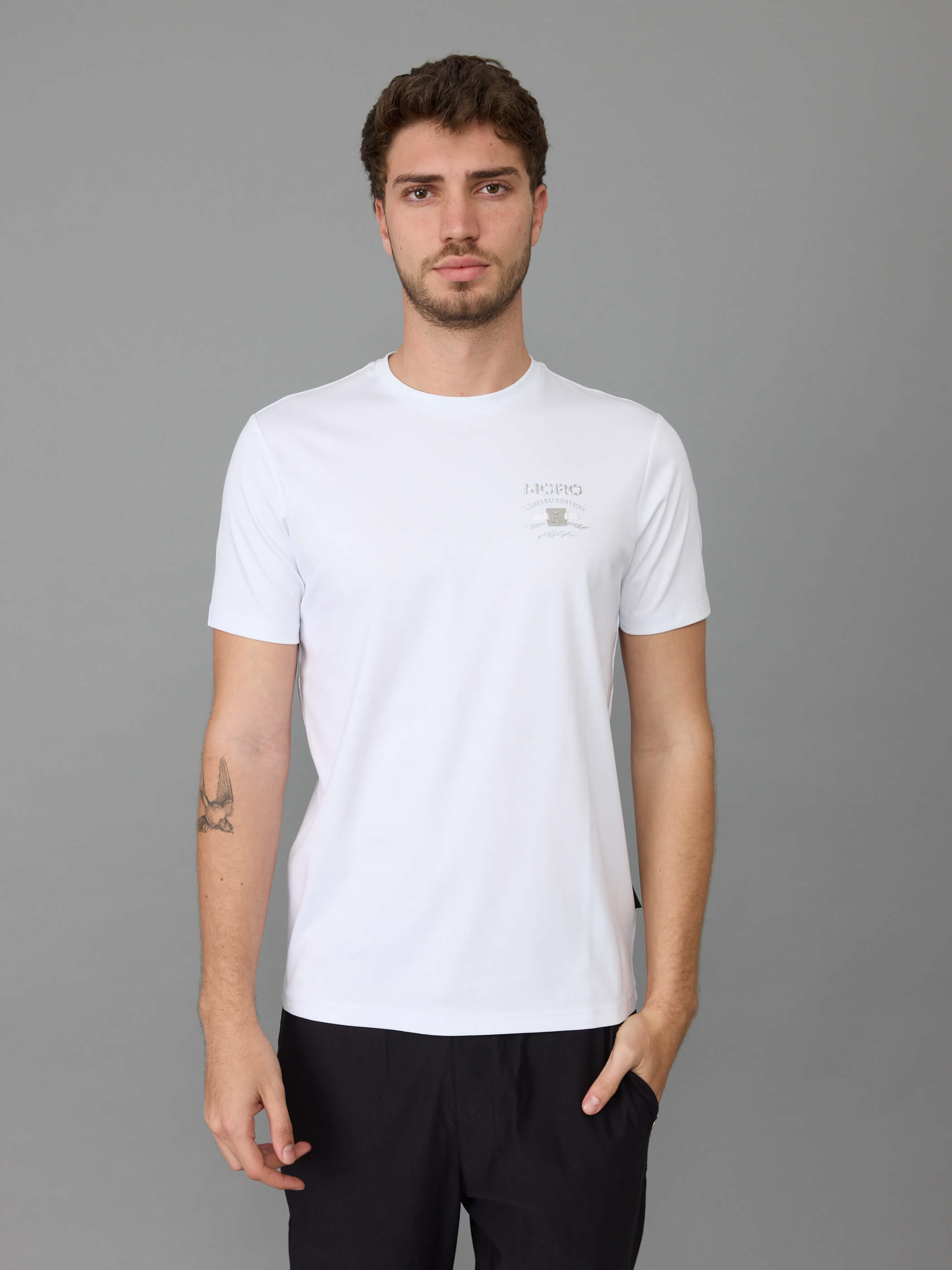 חולצת טישירט קצרה אלדו מורו Back Signature גברים