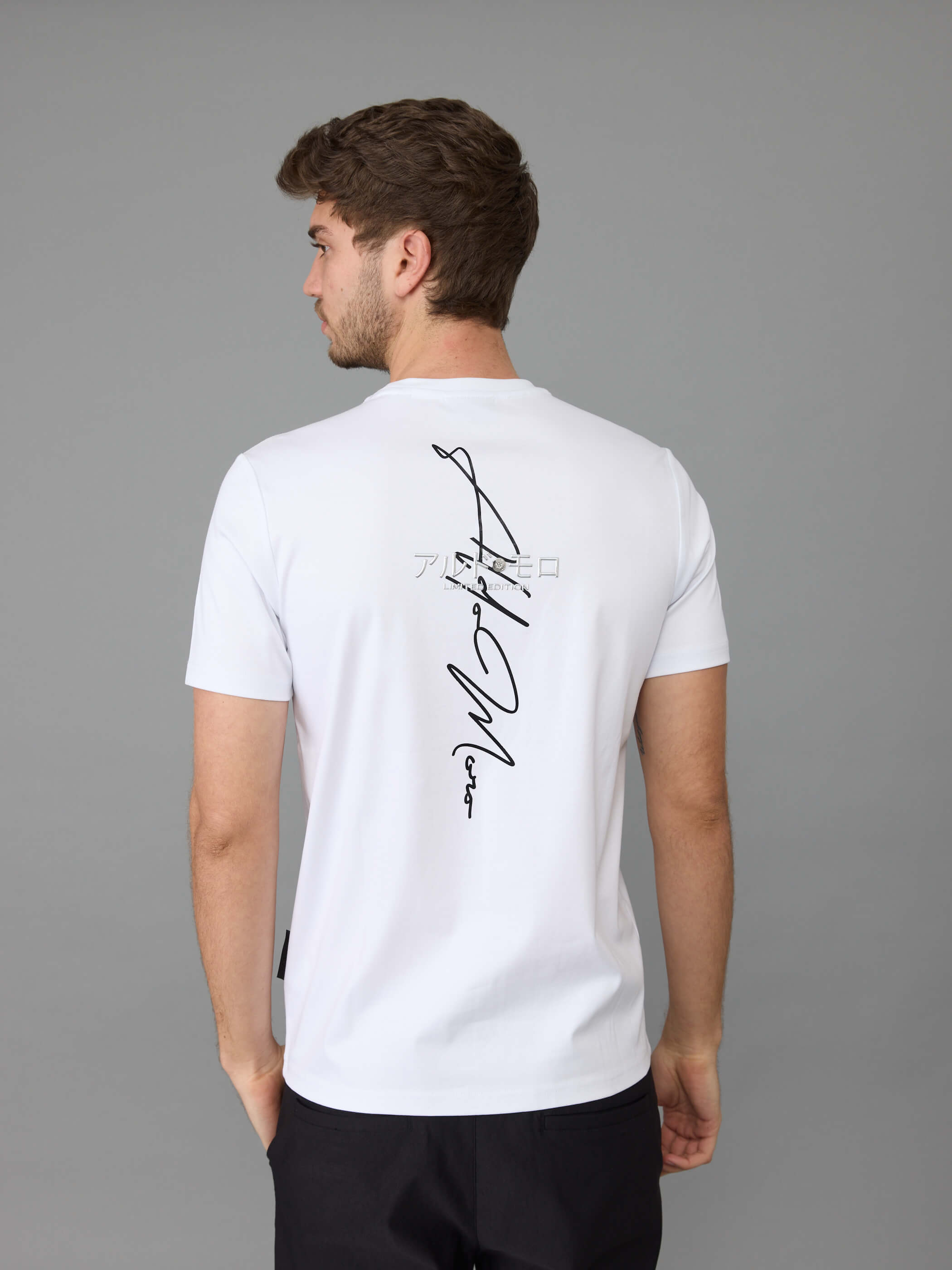 חולצת טישירט קצרה אלדו מורו Back Signature גברים