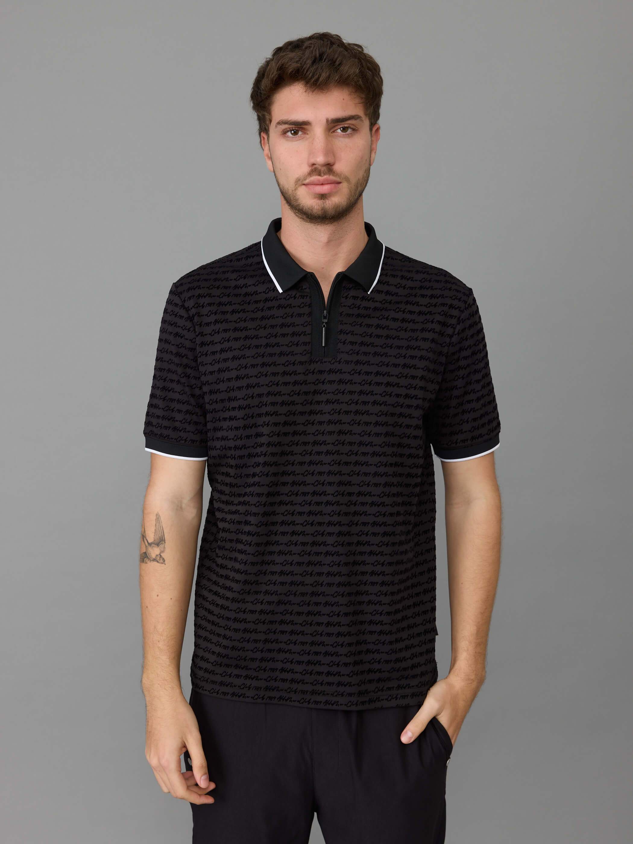 חולצת פולו אלדו מורו Zip & Strip גברים