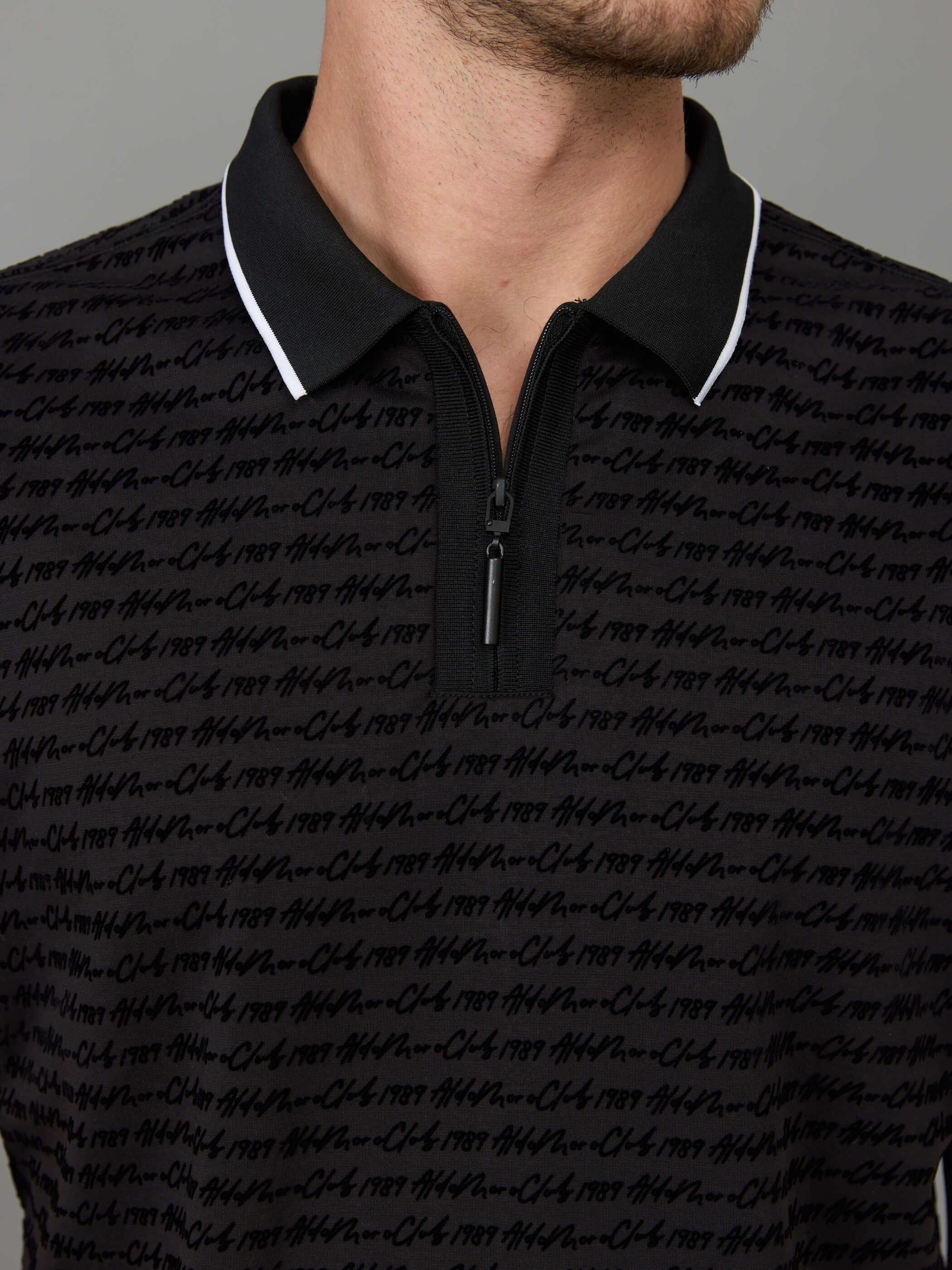 חולצת פולו אלדו מורו Zip & Strip גברים