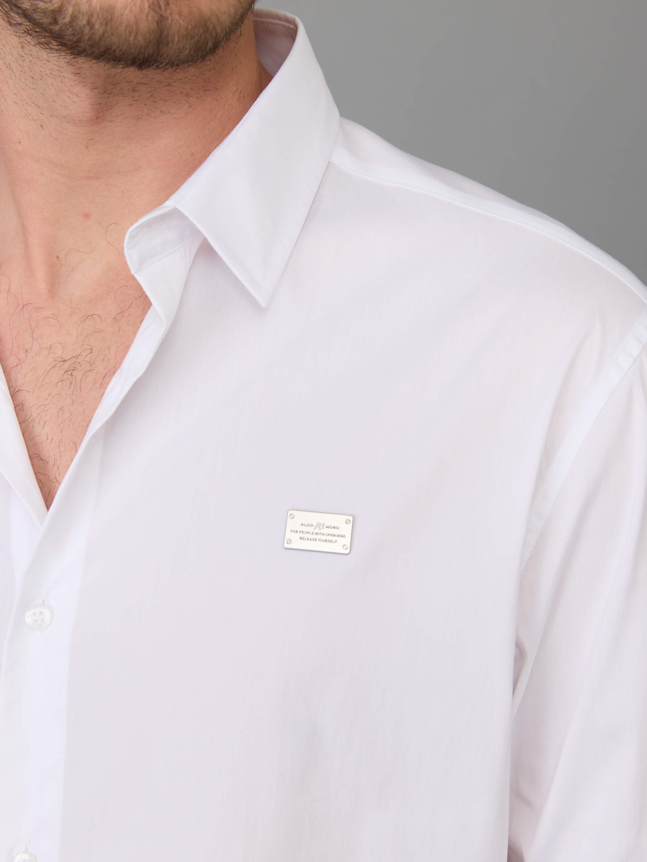 חולצה מכופתרת אלדו מורו Metal Plate גברים