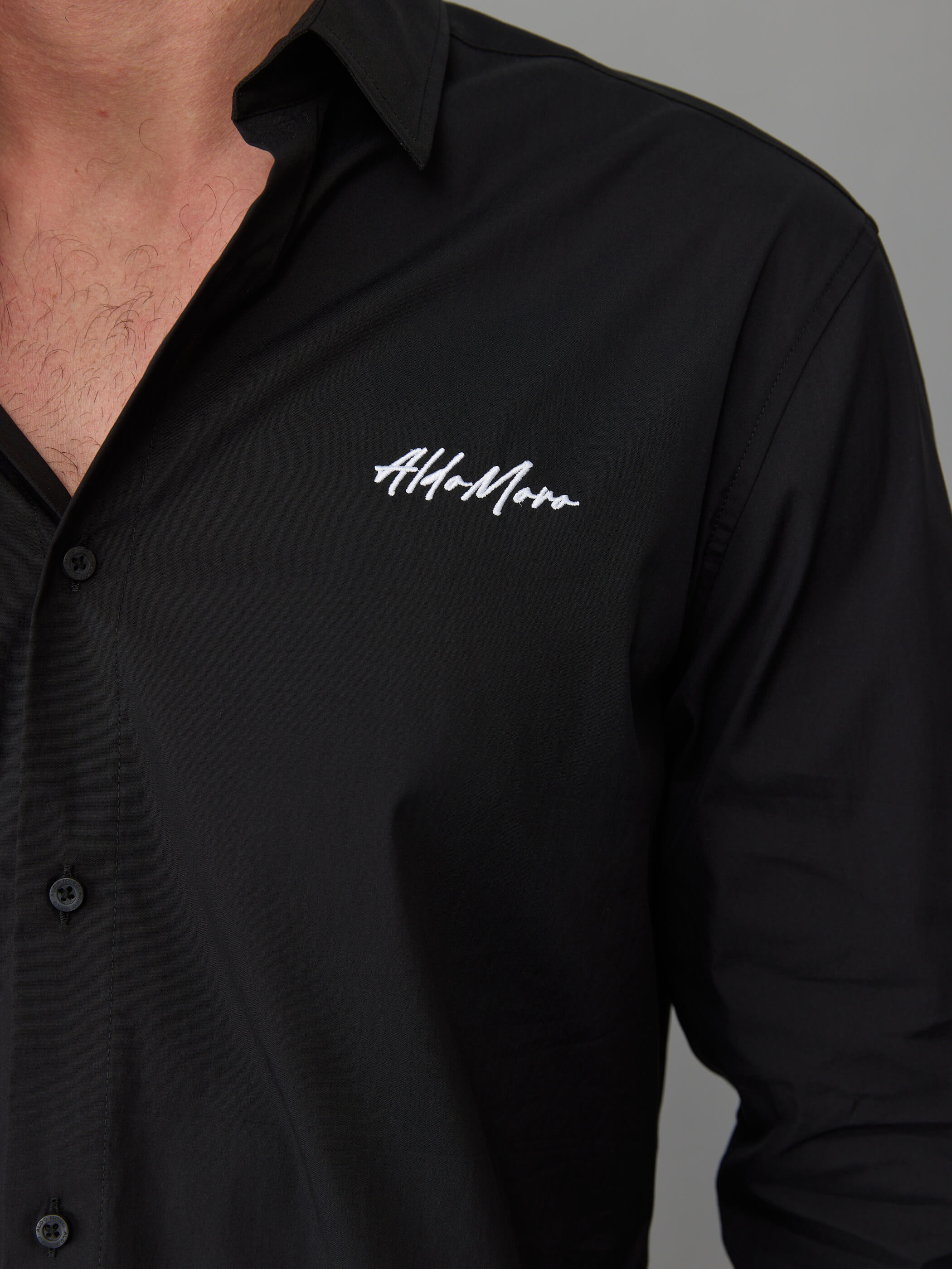 חולצה מכופתרת אלדו מורו Signature Embroidery גברים