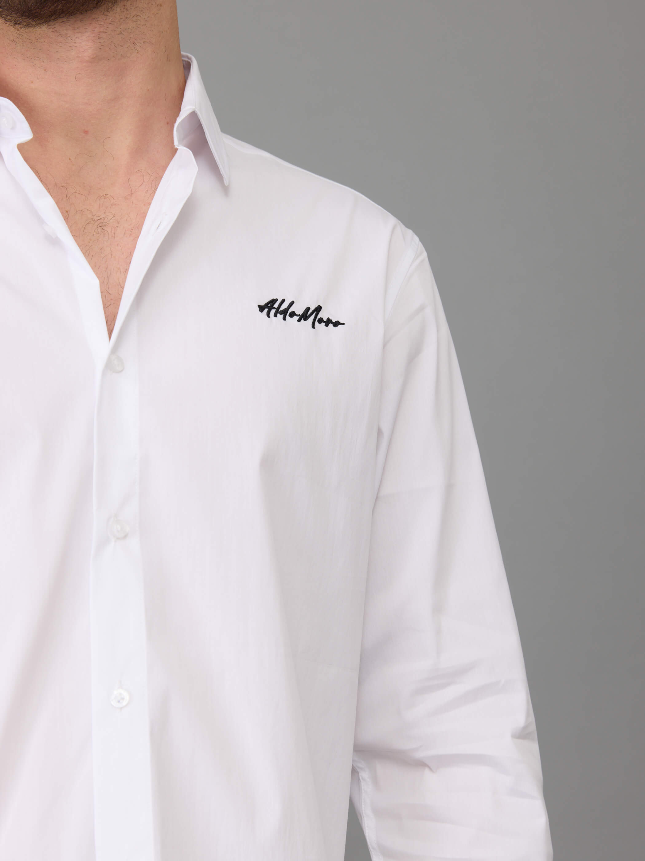 חולצה מכופתרת אלדו מורו Signature Embroidery גברים