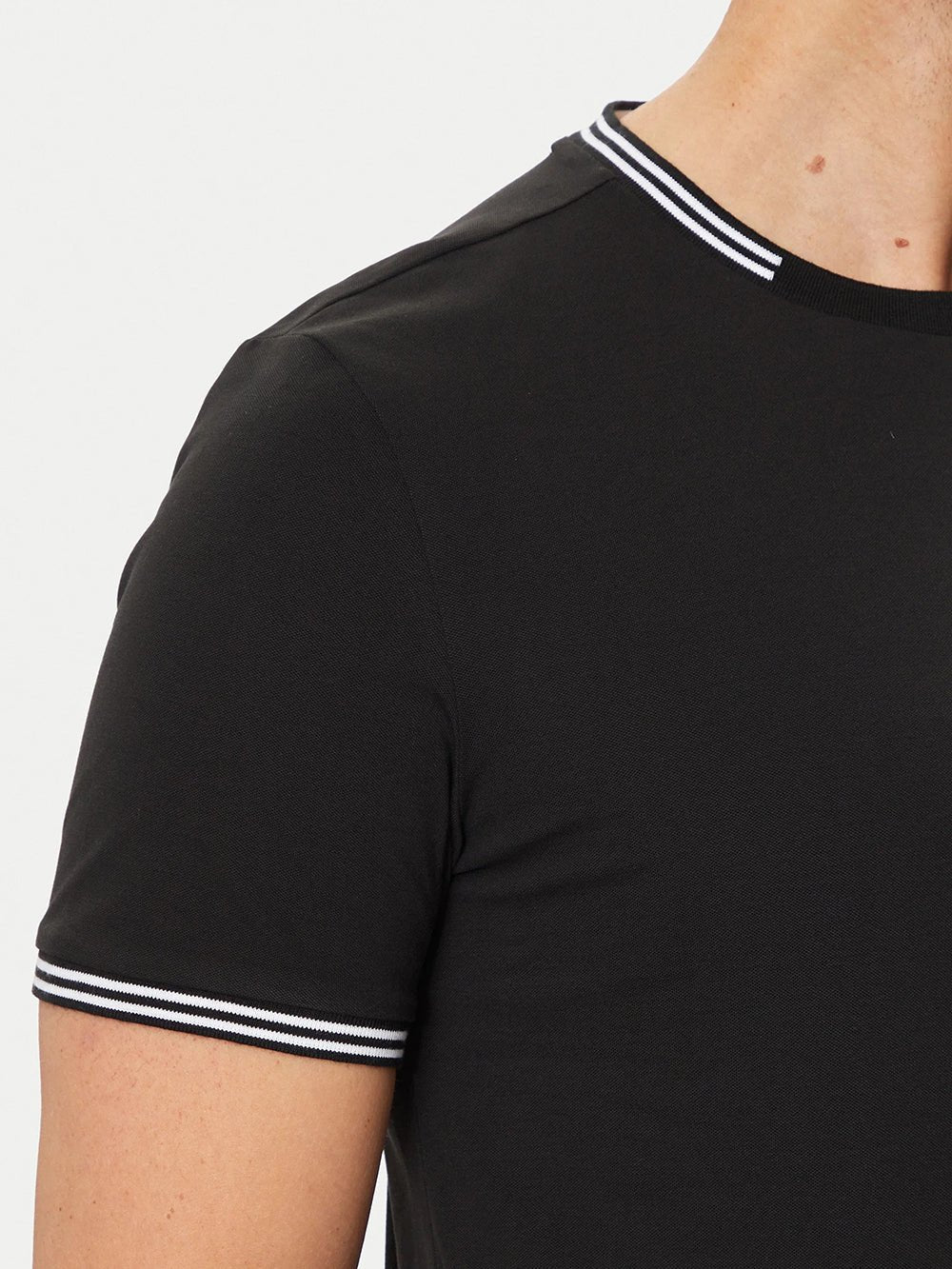 חולצת טישירט קצרה הוגו בוס Stripes And Logo גברים