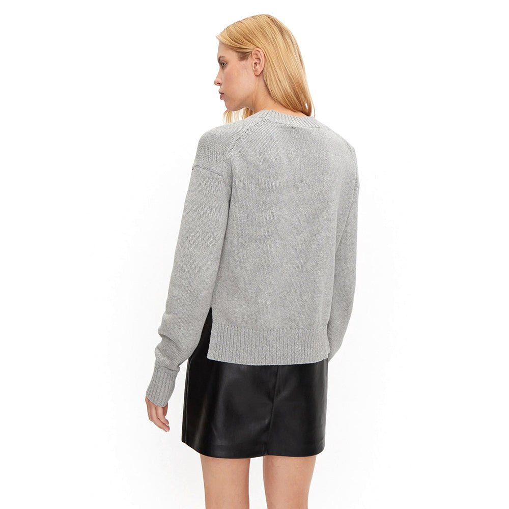 סווטשירט קלווין קליין Cotton Wool Monogram Jumper נשים
