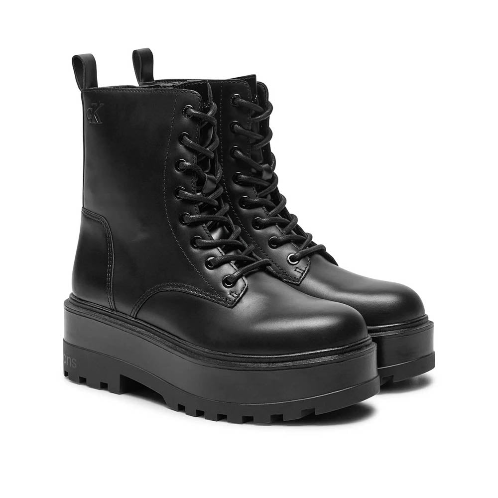 מגפי פלטפורמה קלווין קליין Flatform High Lace Up נשים
