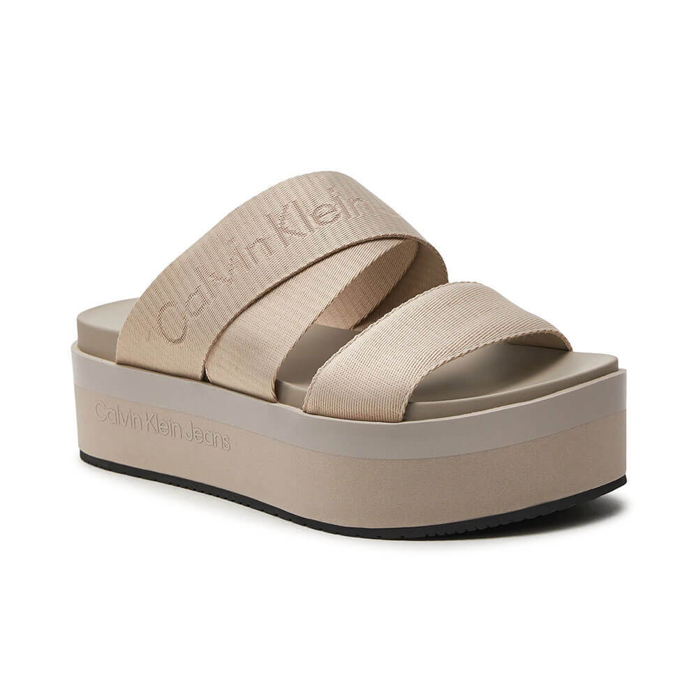 כפכפי פלטפורמה קלווין קליין Flatform Webbing נשים