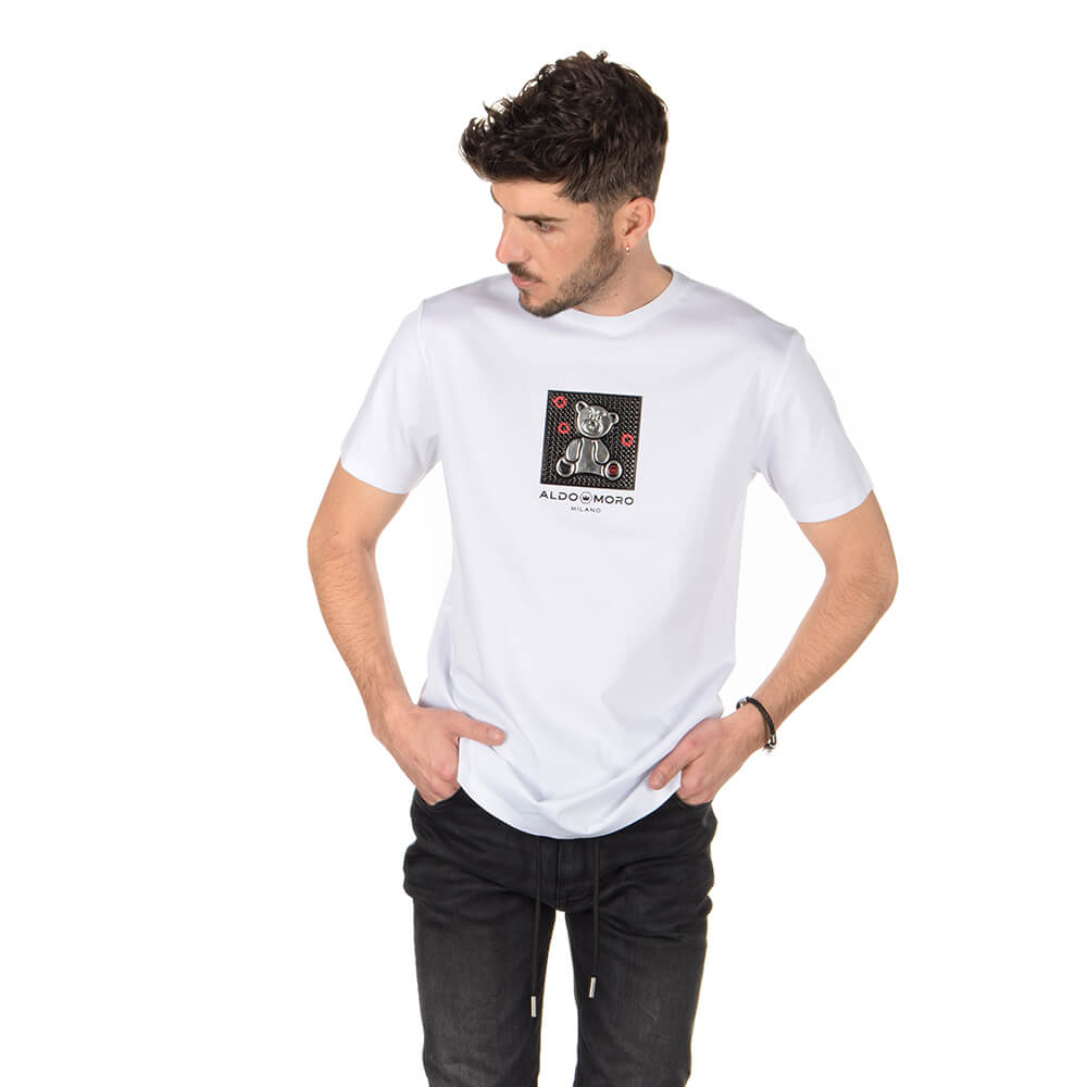 חולצת טישירט קצרה אלדו מורו דובי כדורי רובה גברים - am-AM22132-100-2XL