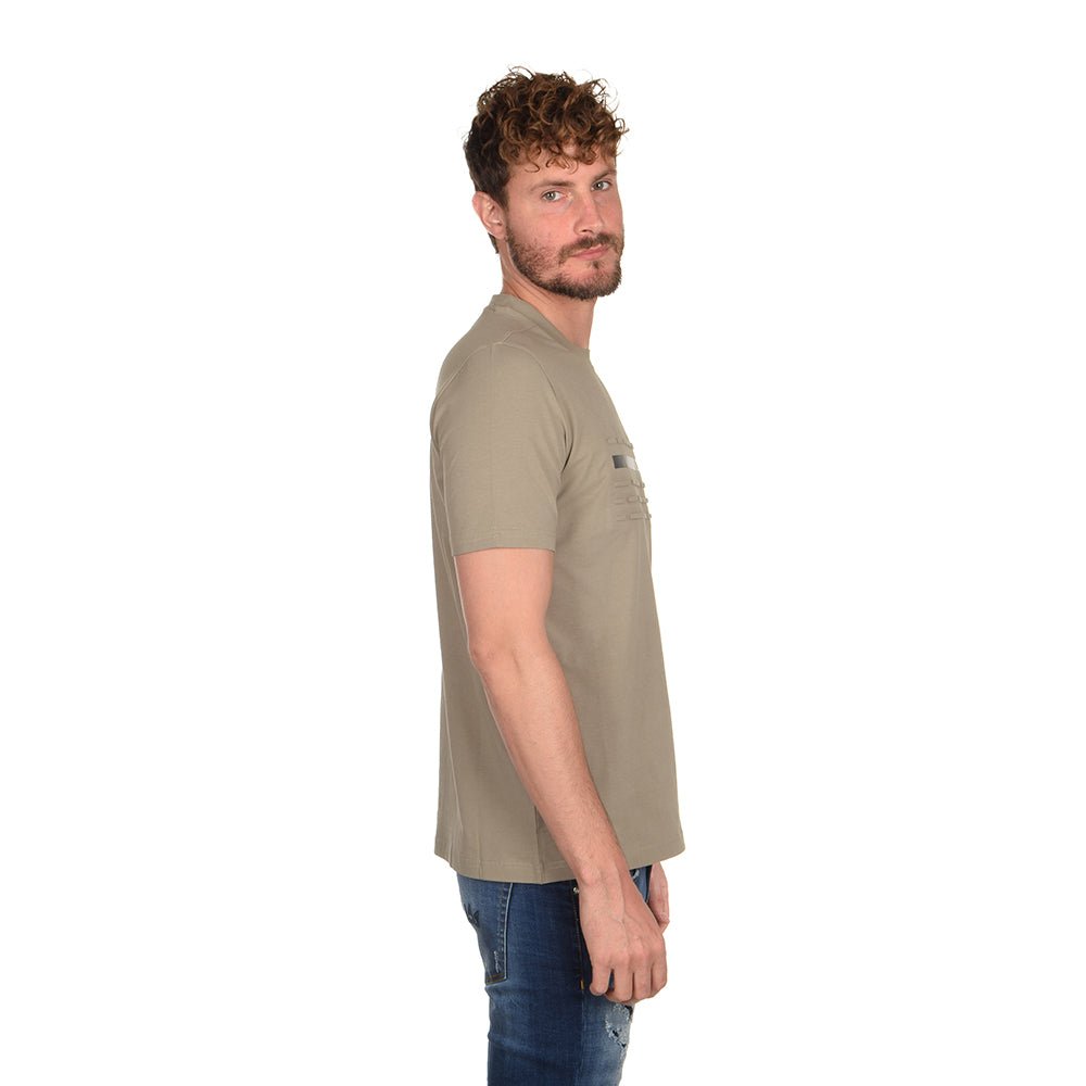 חולצת טישרט הוגו בוס קצרה Embossed Artwork גברים