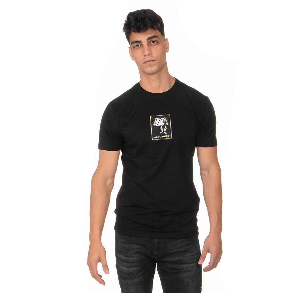 חולצת טישרט אלדו מורו קצרה שלד דובי גברים - am-AM22115-100-2XL
