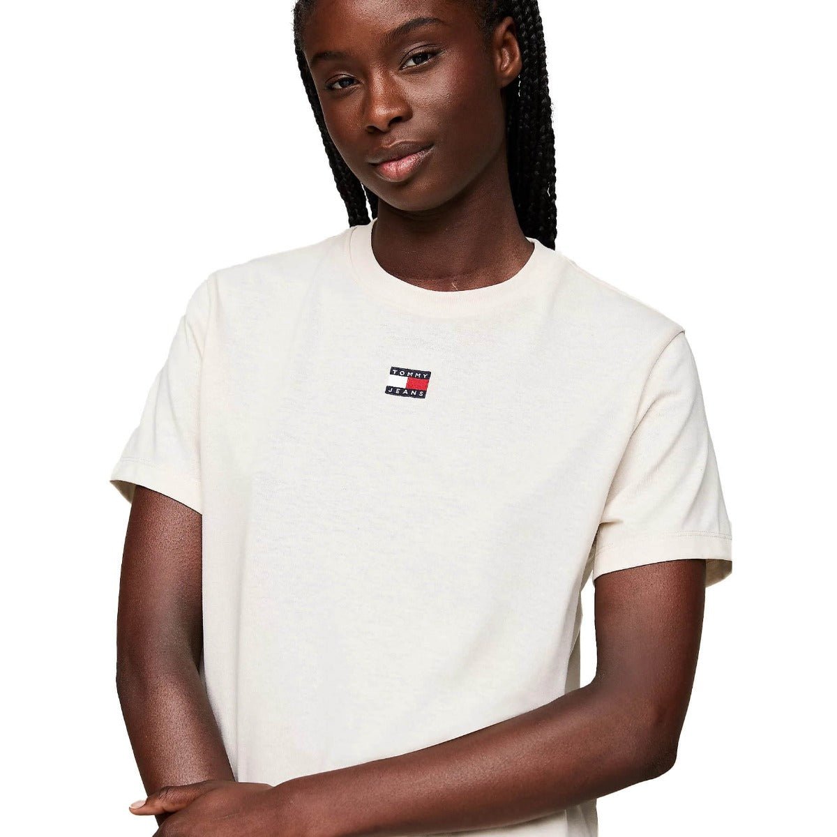חולצת טישרט טומי הילפיגר קצרה Bxy Badge Tee נשים