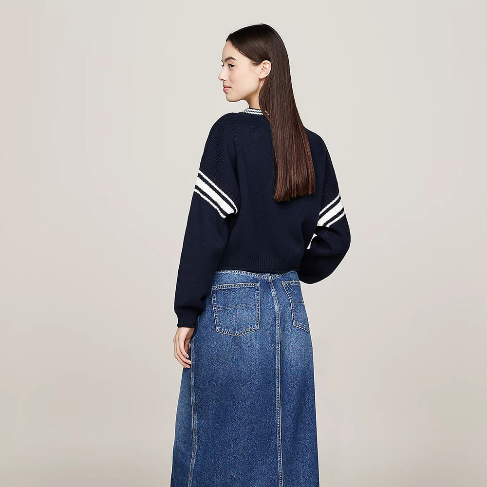 סריג טומי הילפיגר Varsity V-Neck נשים