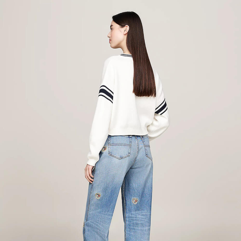 סריג טומי הילפיגר Varsity V-Neck נשים