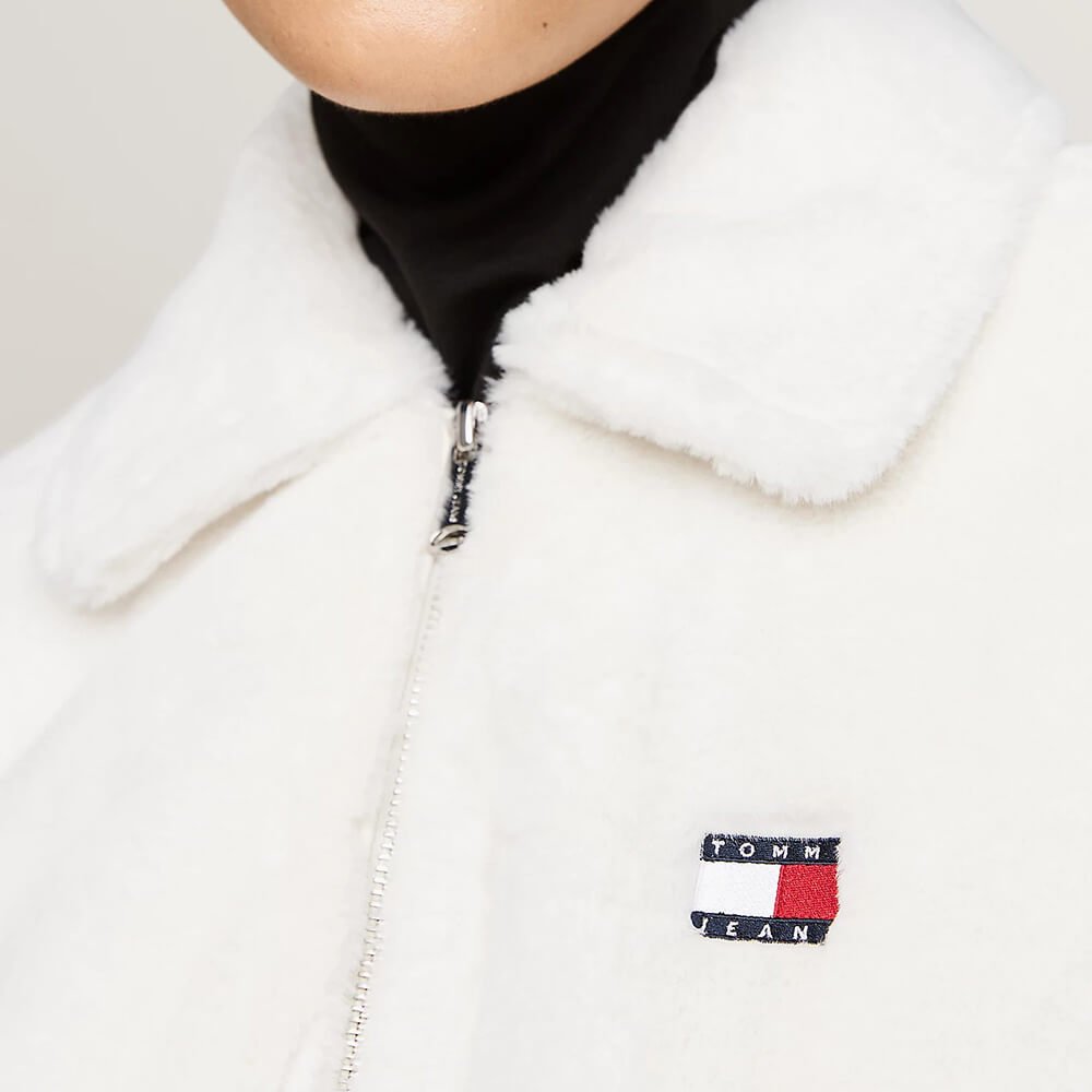 ג'קט טומי הילפיגר Faux Fur Zip-Thru Cropped נשים