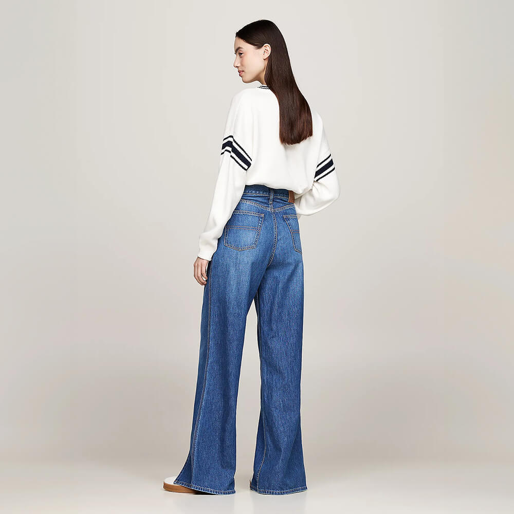 ג'ינס טומי הילפיגר Claire Front Split Wide Leg נשים