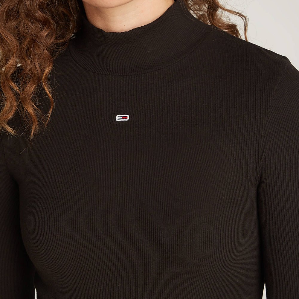 חולצת טישרט ארוכה טומי הילפיגר Essential Mock Neck נשים