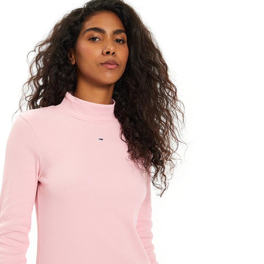 חולצת טישרט ארוכה טומי הילפיגר Essential Mock Neck נשים