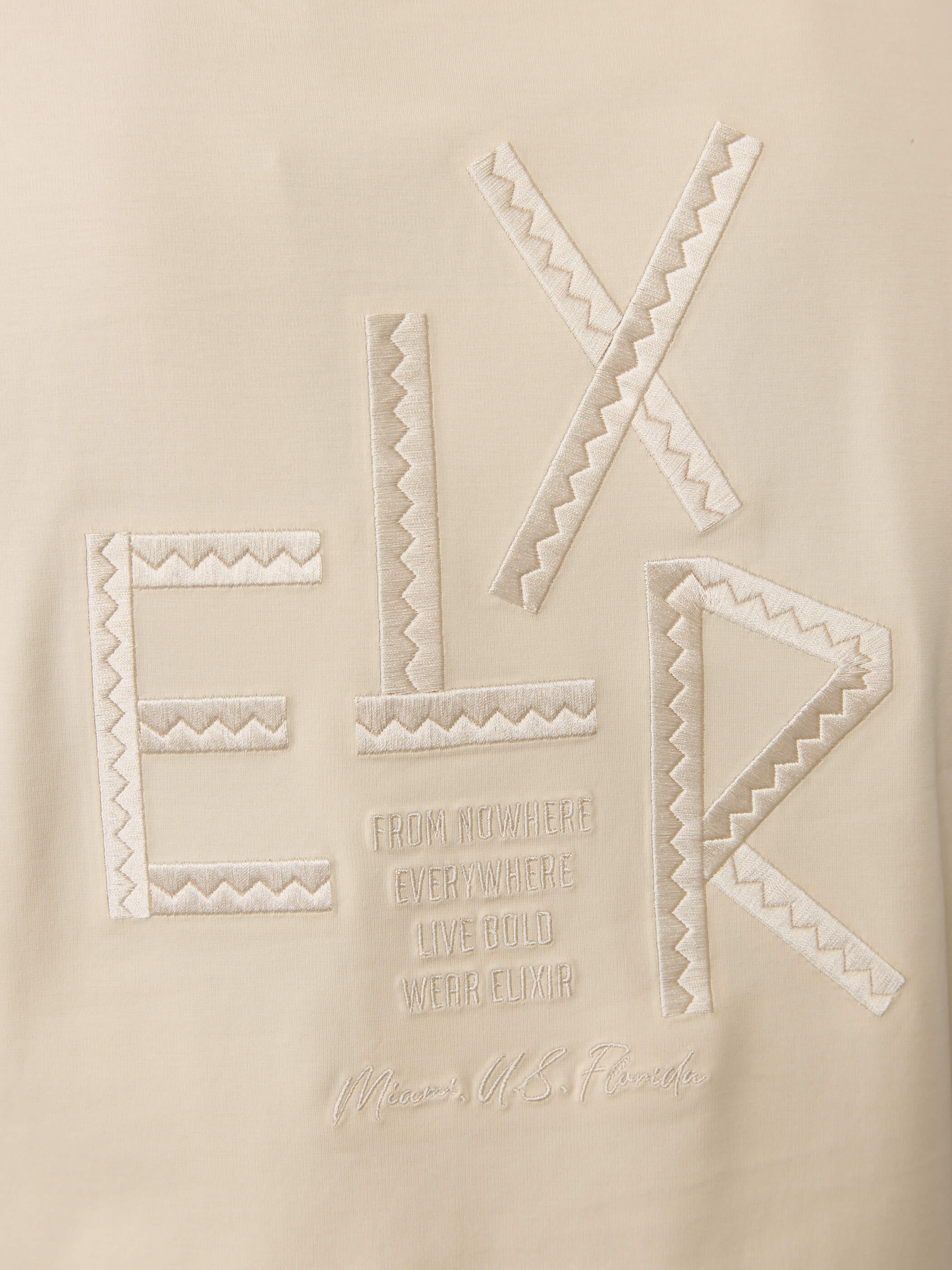 חולצת טישירט קצרה אליקסיר Back Large Embroidered Logo גברים