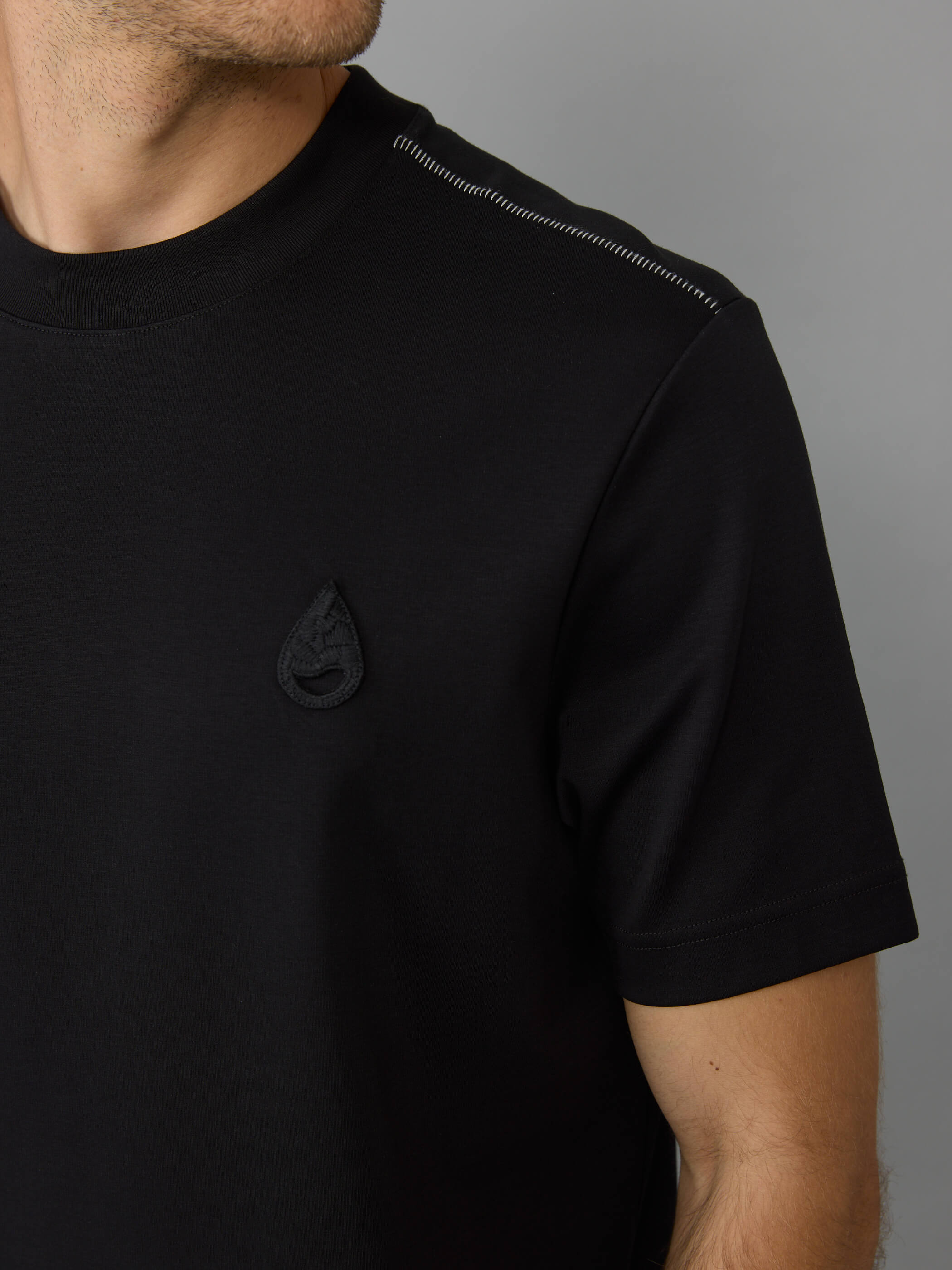 חולצת טישירט קצרה אליקסיר Raindrop Logo גברים