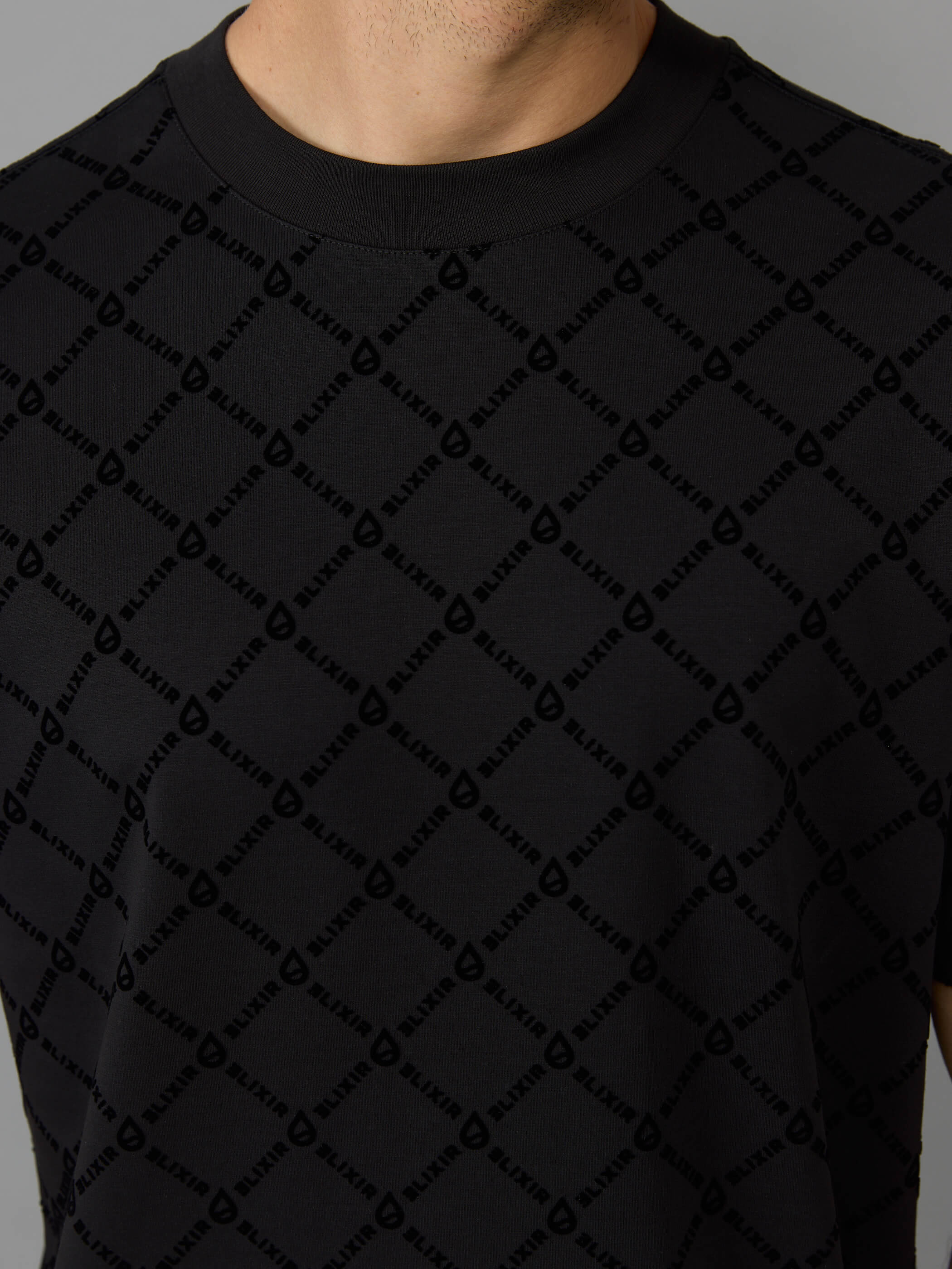 חולצת טישירט קצרה אליקסיר Block Print גברים