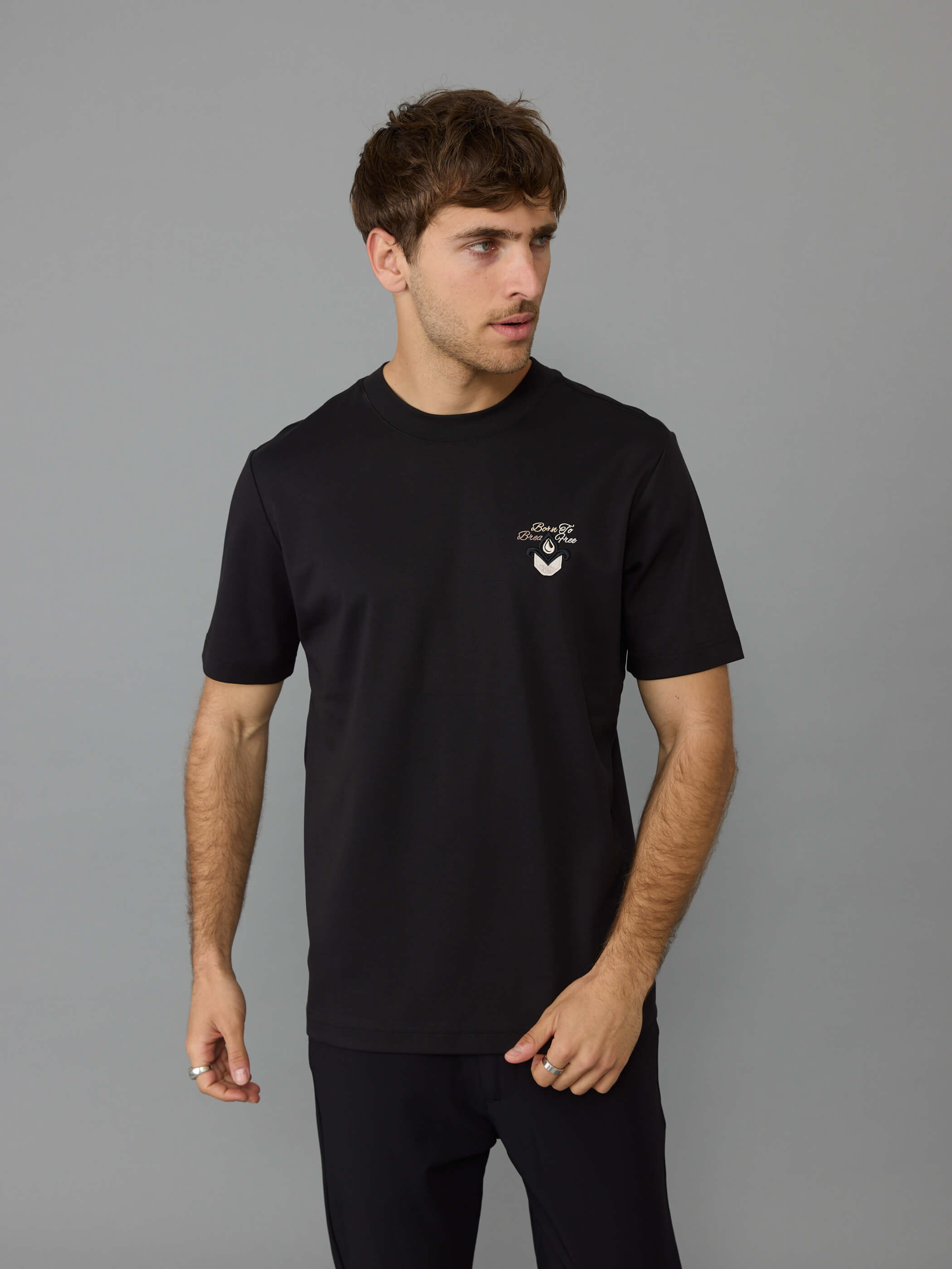 חולצת טישירט קצרה אליקסיר Back Embroidery גברים