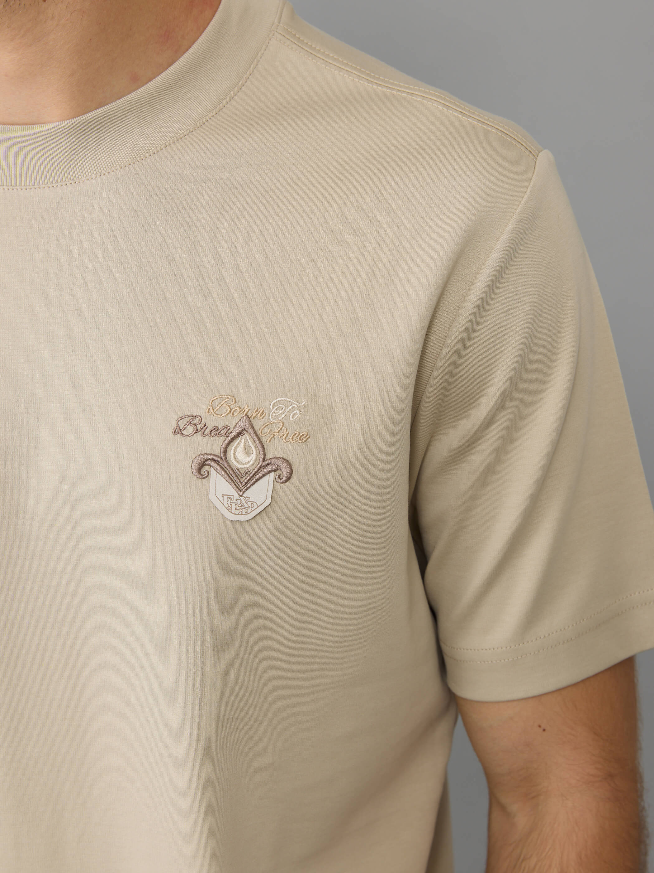 חולצת טישירט קצרה אליקסיר Back Embroidery גברים